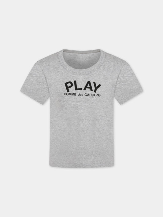 T-shirt grigia per bambini,Comme Des Garçons Play Kids,T571 P1T571