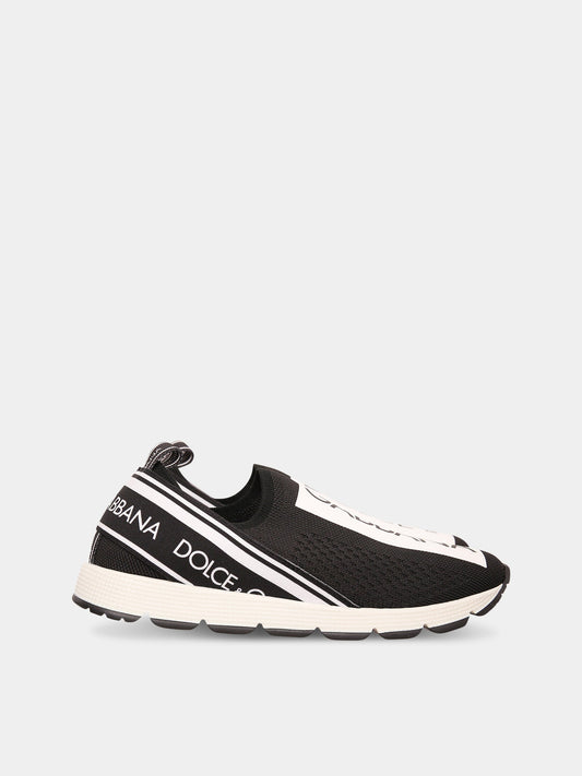 Sneaker nere con logo bianco e nero,Dolce & Gabbana Kids,D10723 AH677 89690