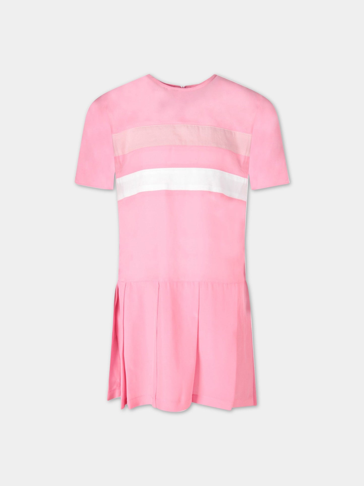 Abito rosa per bambina con righe,Marni Kids,M002LW M00HI 0M317
