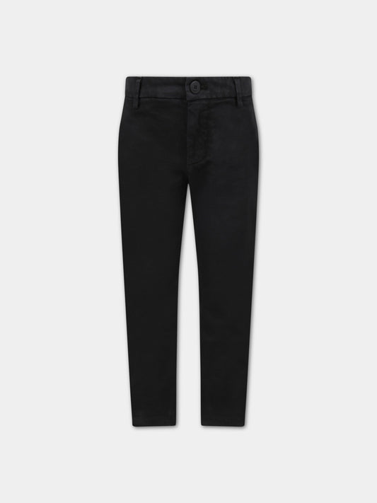 Pantalone ''Perfect'' nero per bambina con iconica D,Dondup Kids,YP303 RS0039 PTD GD W20 999