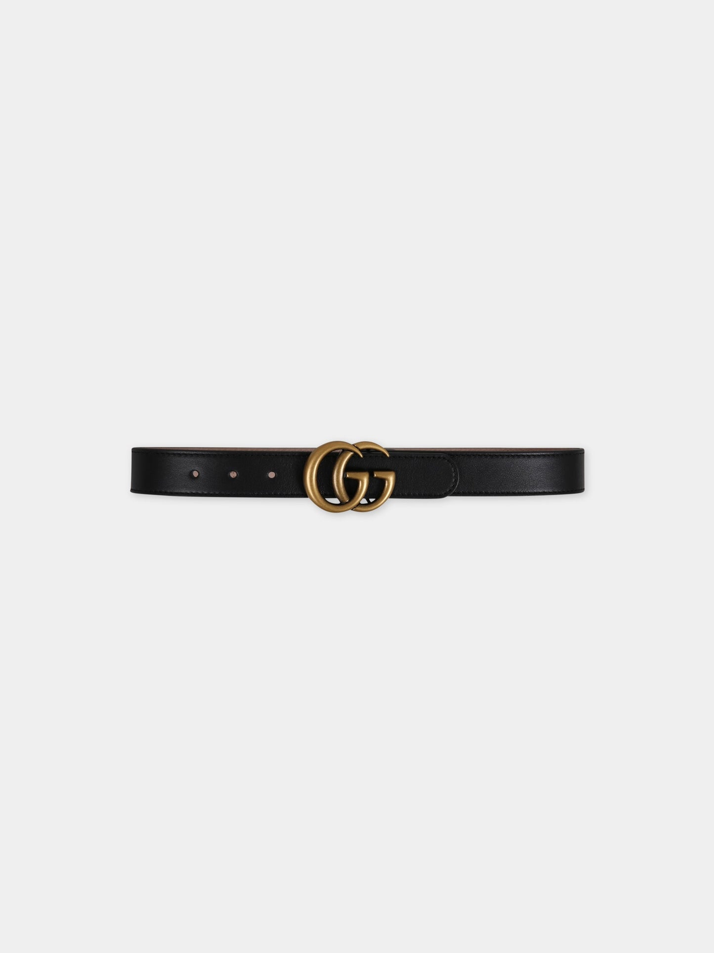 Cintura nera per bambini con logo,Gucci Kids,432707 B960X 1000
