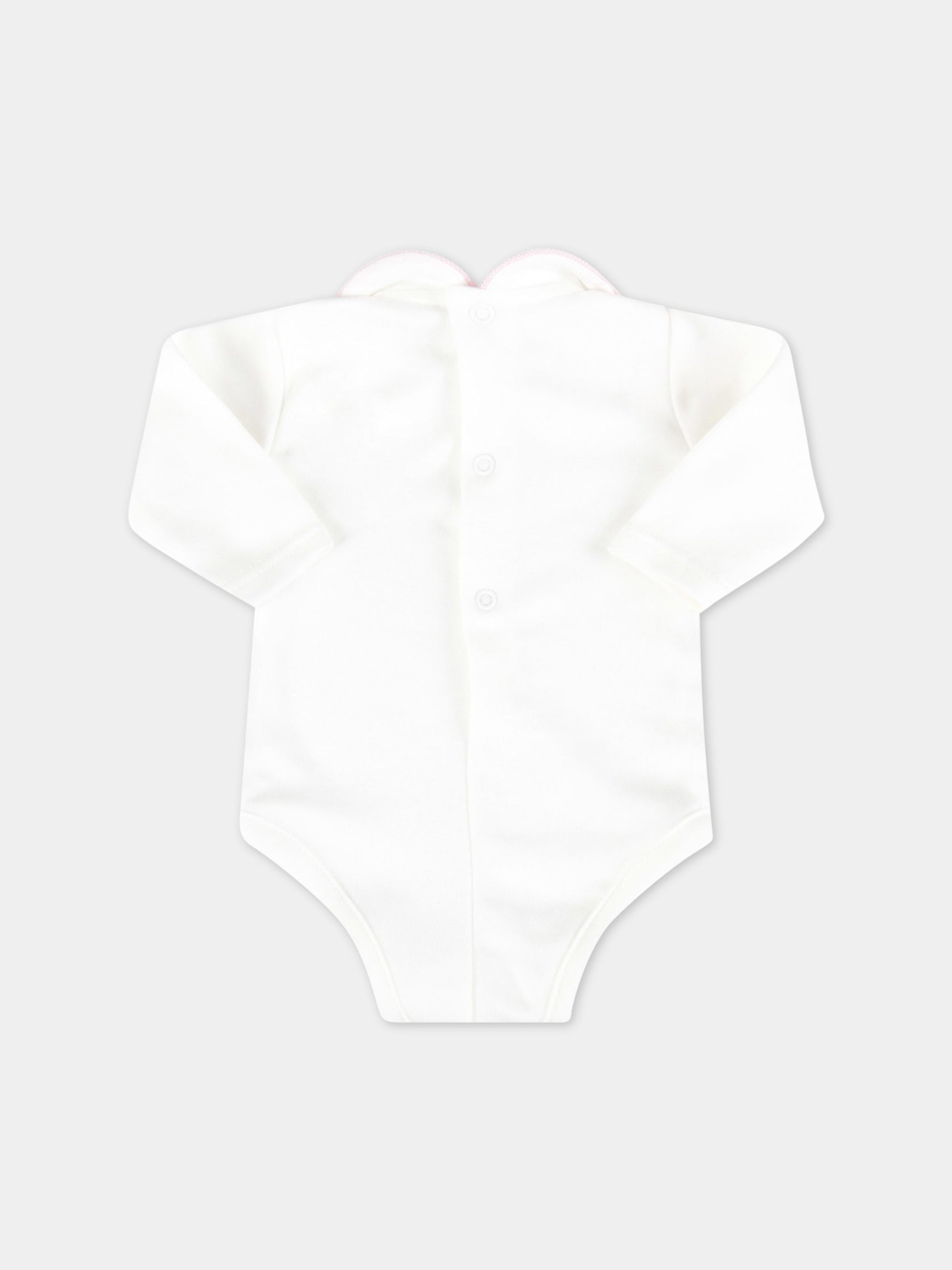 Body avorio per neonata,Little Bear,1029 LATTE/CICLAMINO