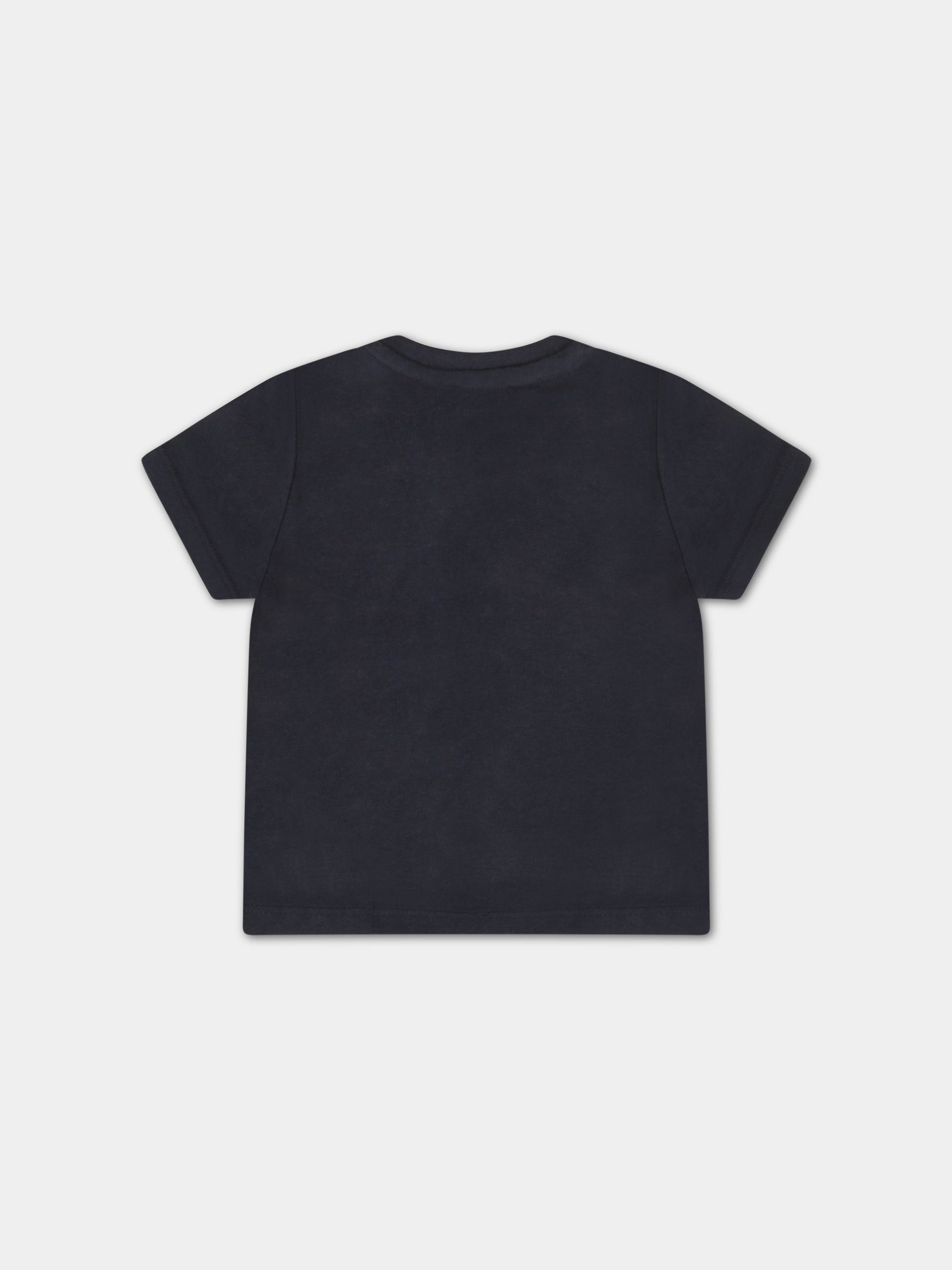 T-shirt blu per neonato con logo,Hugo Boss,J05P07 849