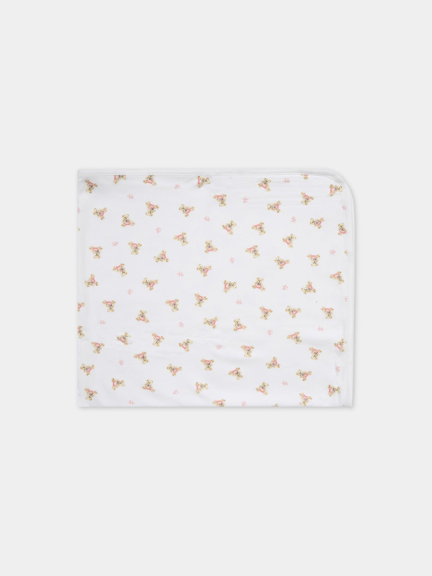 Coperta bianco per neonata con orsi,Ralph Lauren Kids,682714001