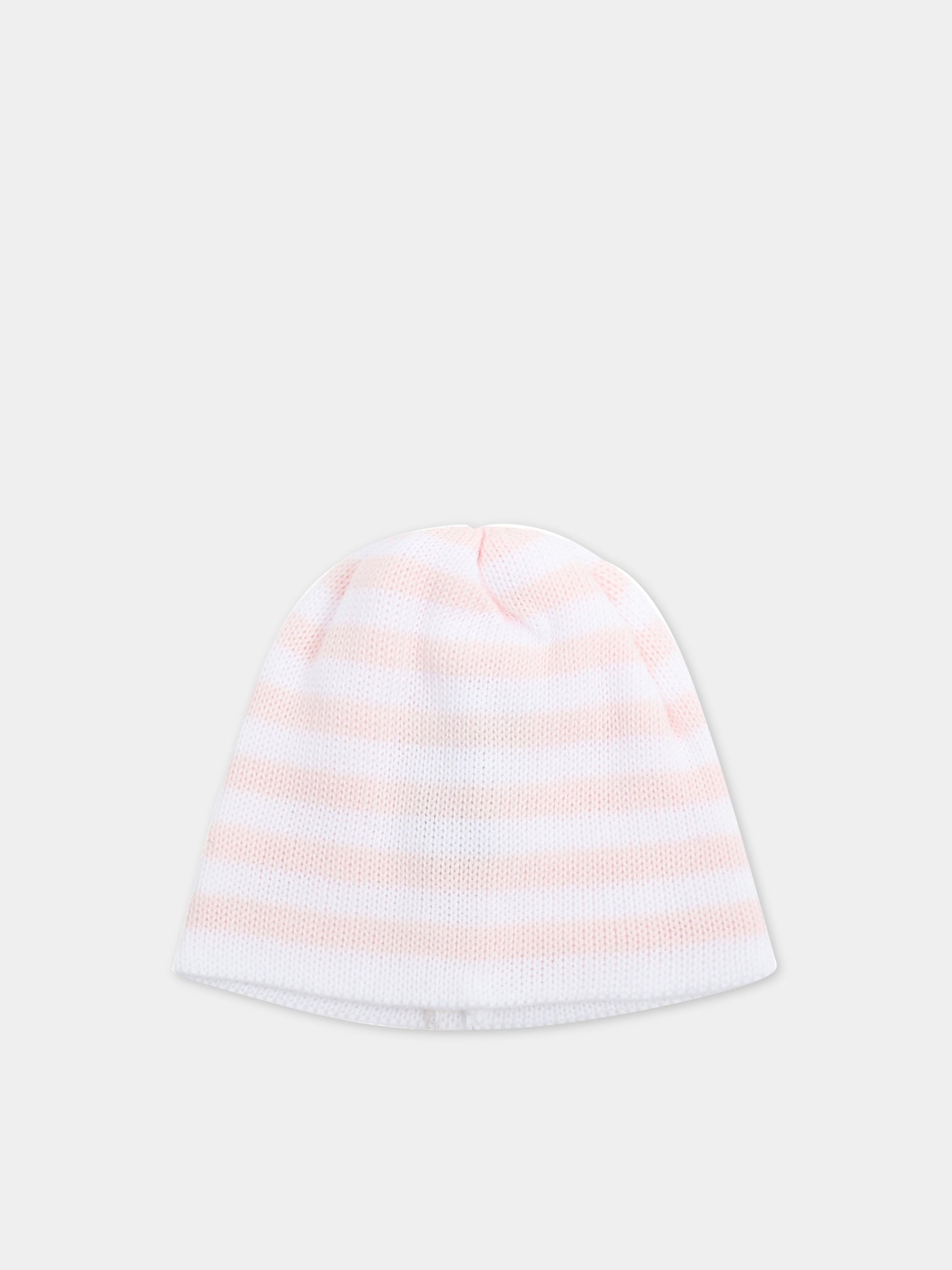 Cappello bianco per neonata,Little Bear,2118 BIANCO/ROSA