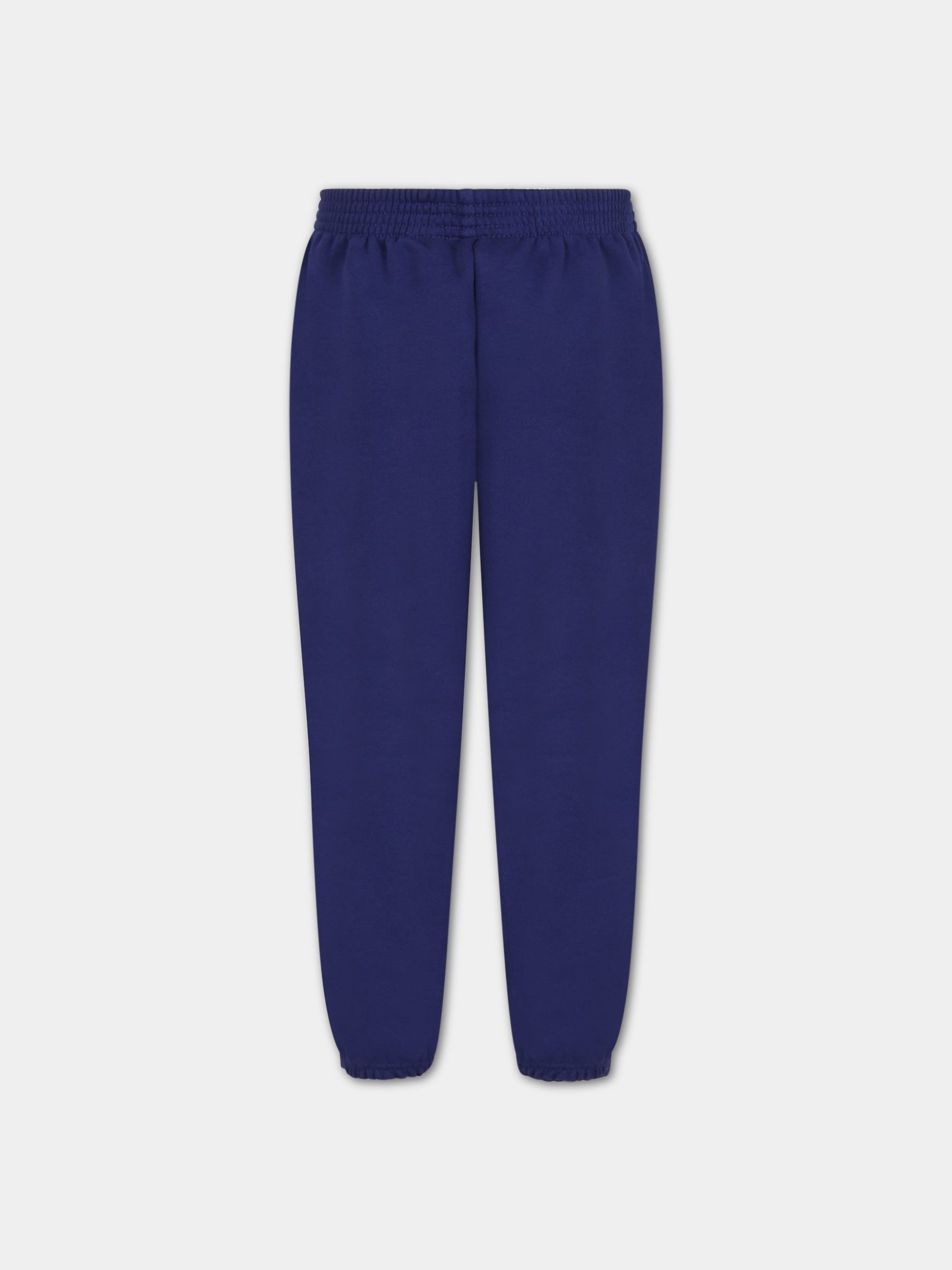 Pantaloni blu da tuta per bambini con logo,Balenciaga,621788 TKVJ6 1195