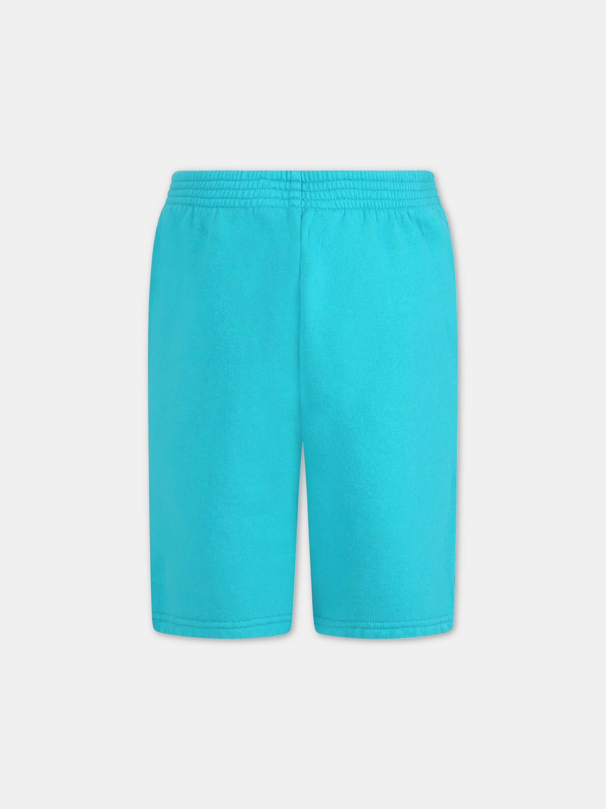Short turchese per bambini con logo,Balenciaga,621789 TJVL8 4661