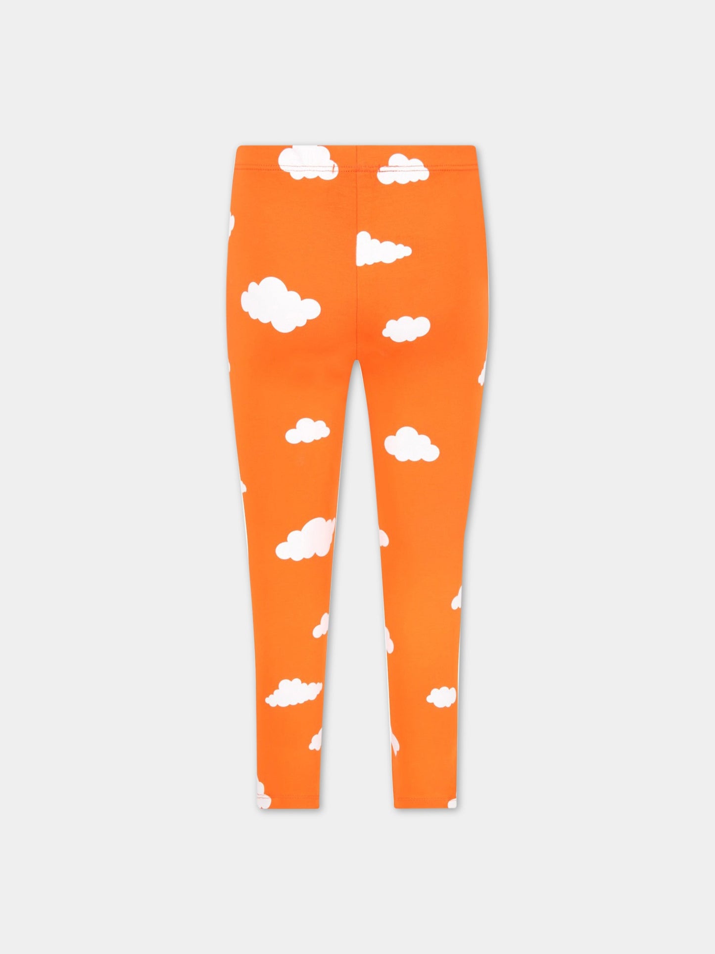 Leggings arancione per bambini con nuvole,Rainbow Clouds,029515 030