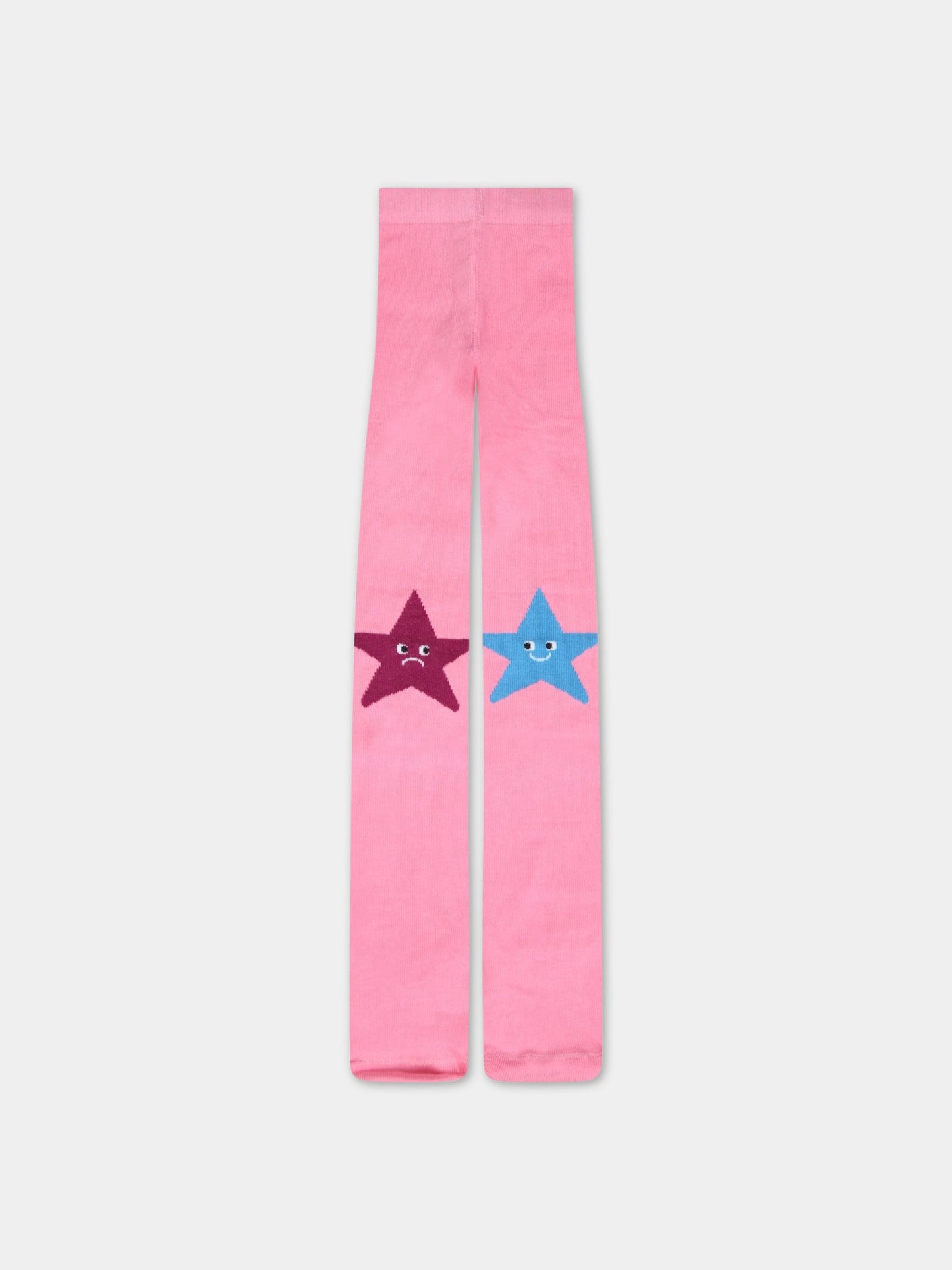 Collant rosa per bambina con stelle,Stella Mccartney Kids,601167 SPM39 5708