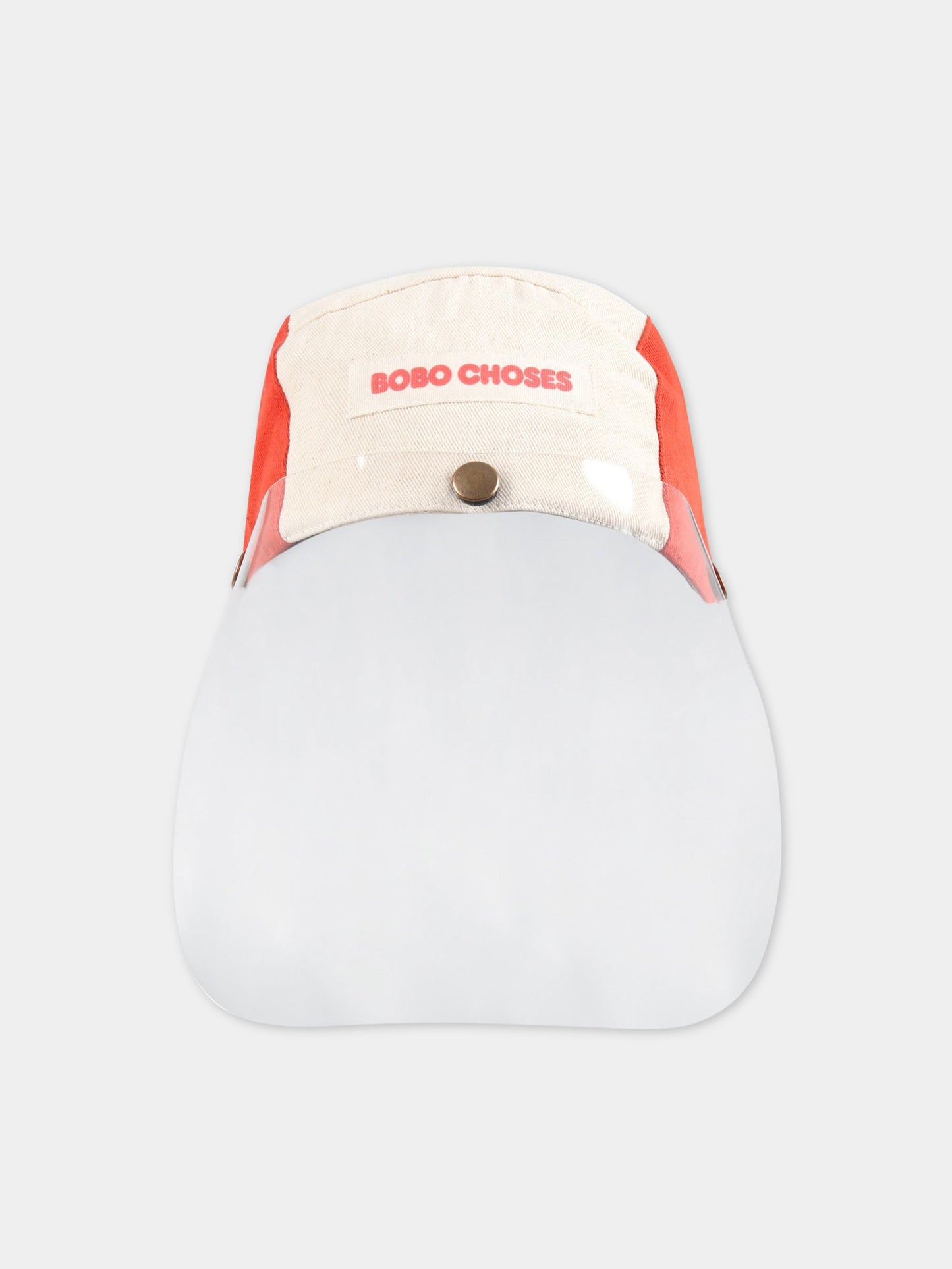 Cappello beige per bambini con visiera e logo,Bobo Choses,221AI013 606