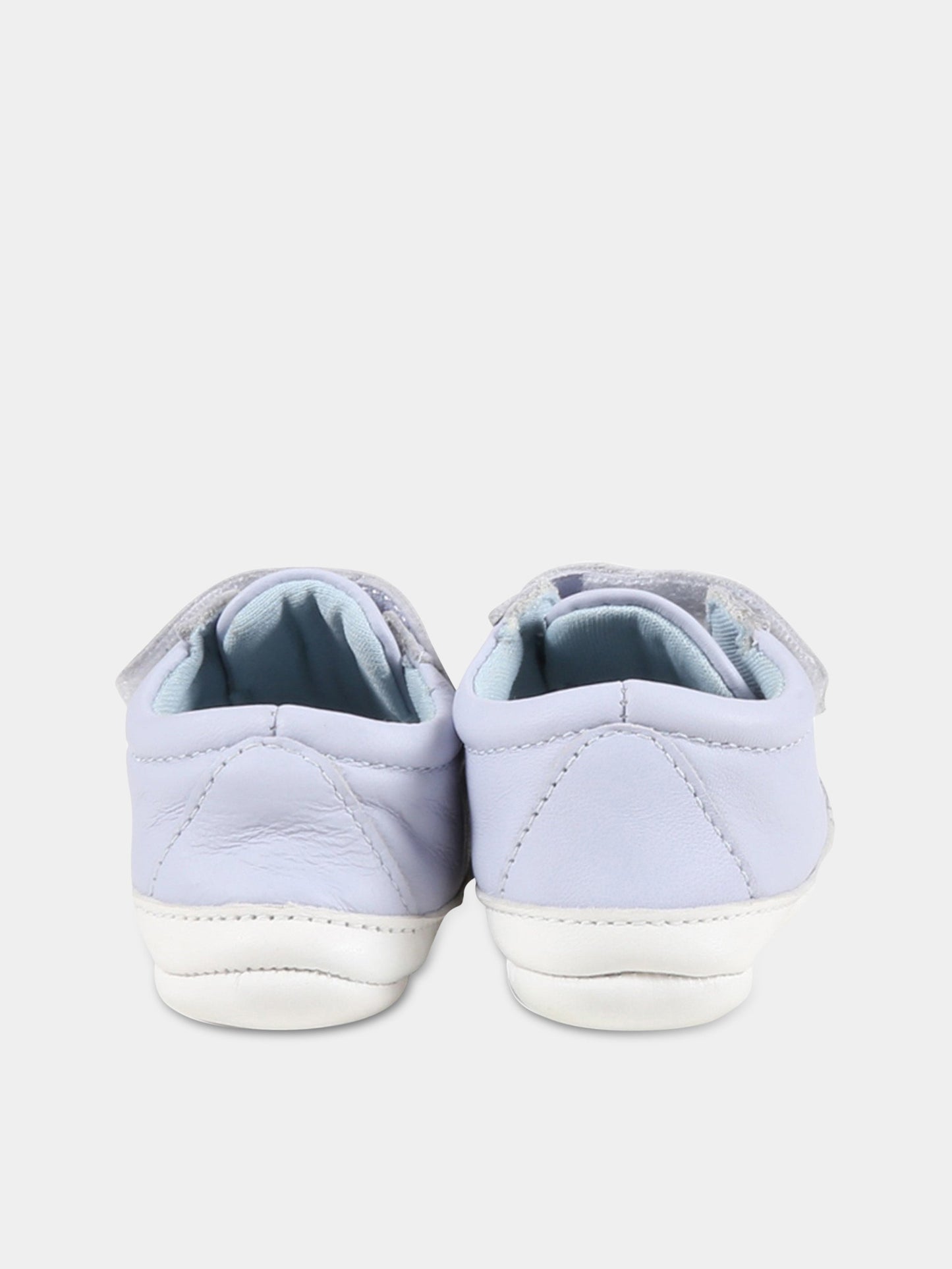 Sneakers celesti da culla per neonato con logo,Hugo Boss,J99100 771