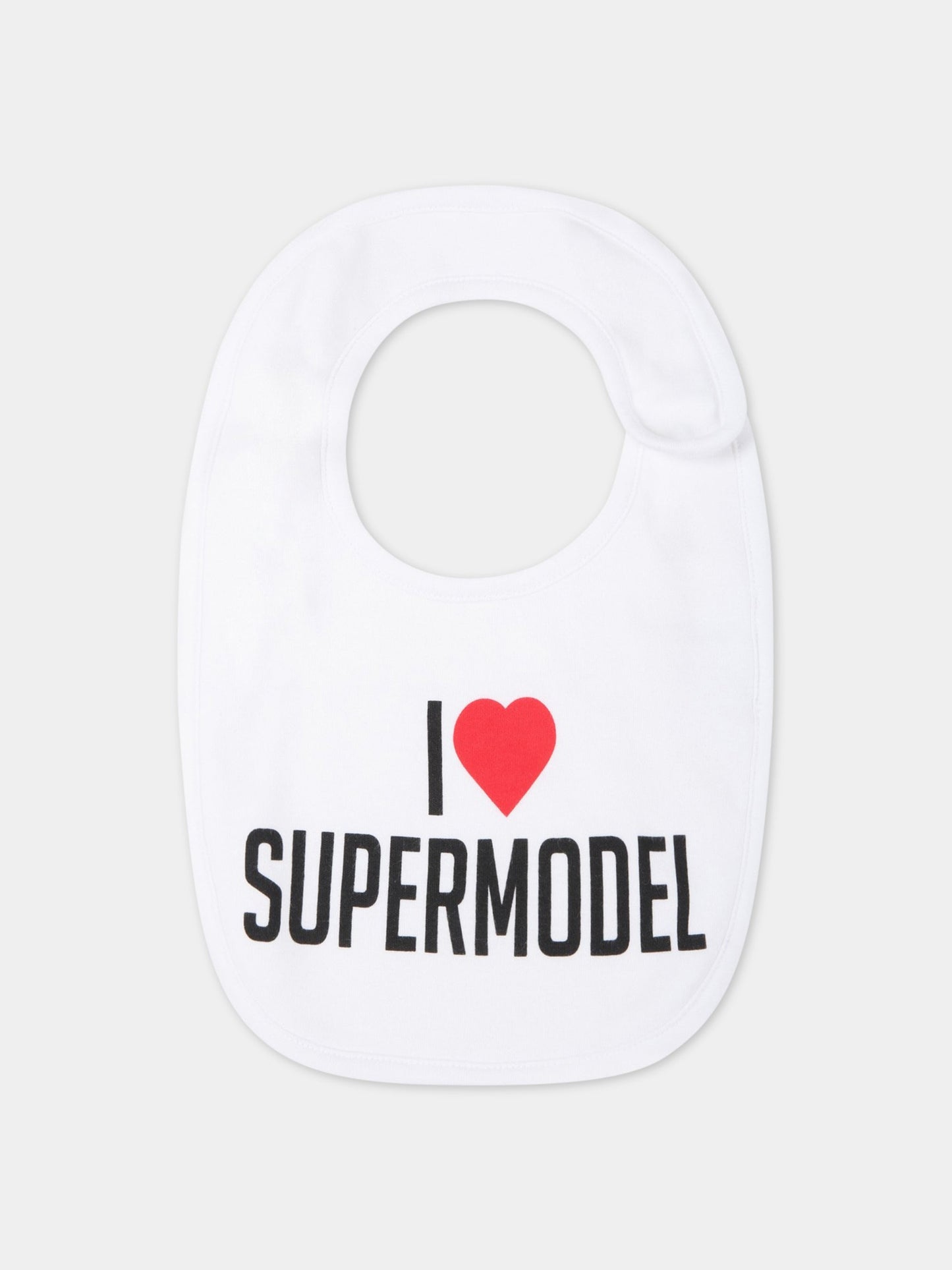 Set bianco per neonati con cuore rosso,Dolce & Gabbana Kids,L2JOU7 G7BIZ HW3FP