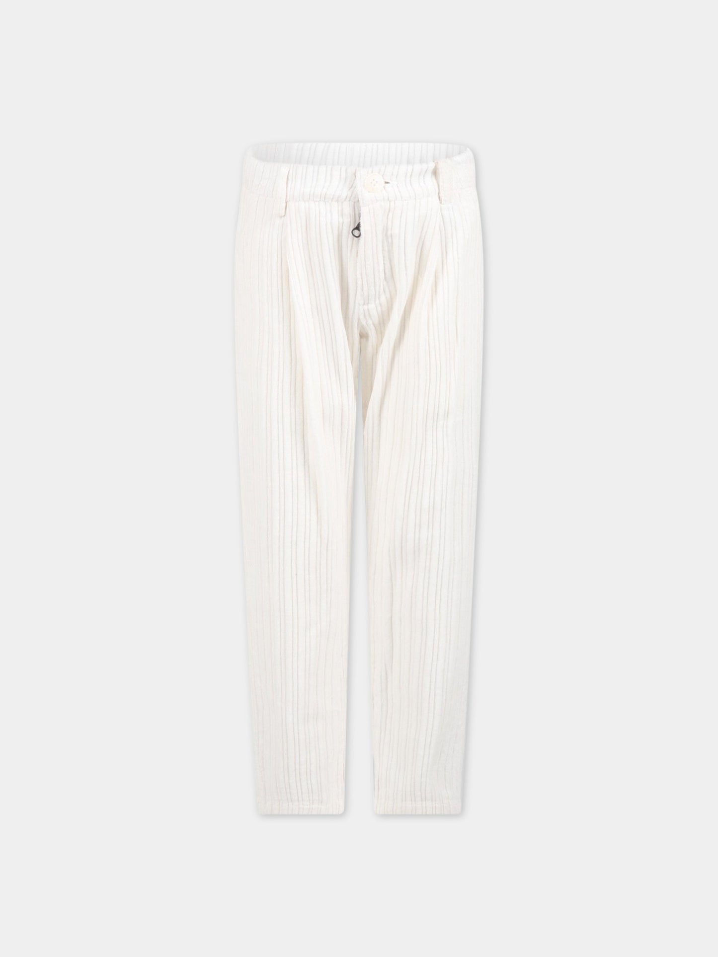 Pantalone avorio per bambino,Fay Kids,5P6210 V0018 101