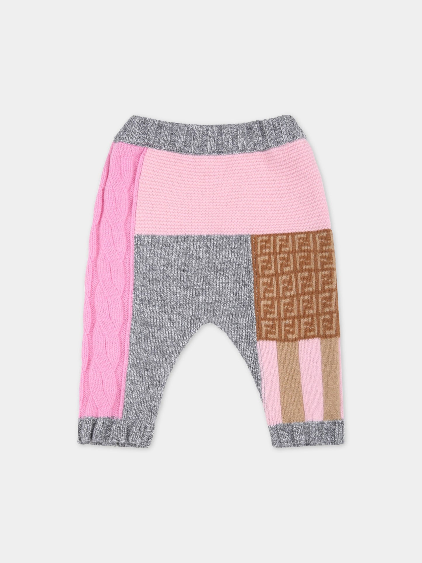 Pantalone multicolor per neonata,Fendi Kids,BUG077 AG1C F1065