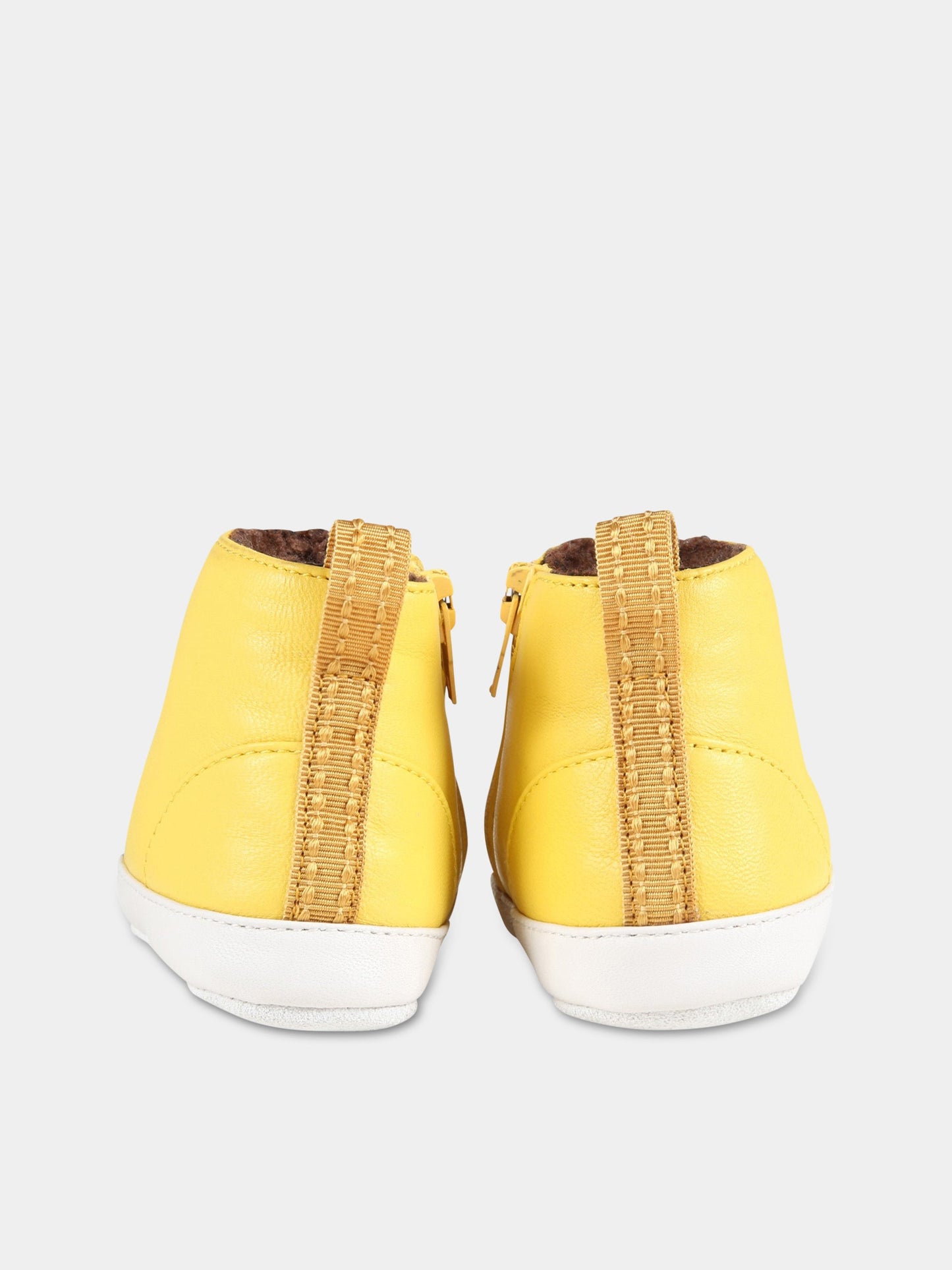 Stivali gialli per neonati con orso,Fendi Kids,BUR087 AGCC F1CQ3