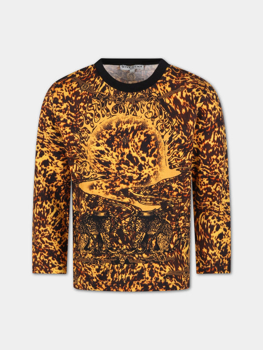 T-shirt multicolor per bambino con stampa,Givenchy Kids,H25303 Z40