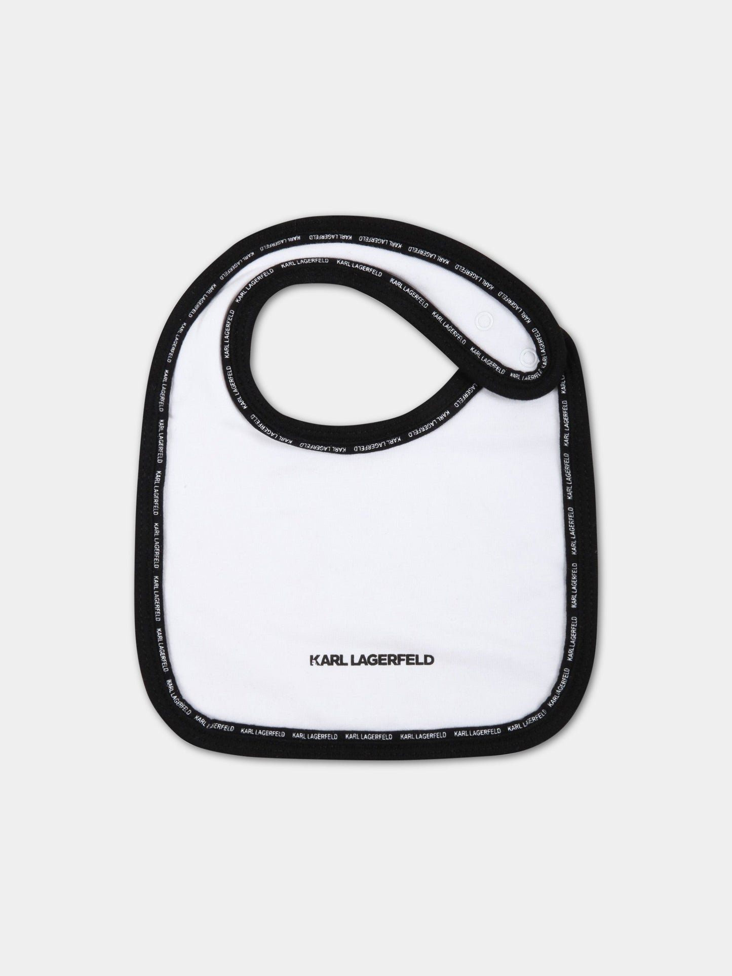 Set bianco per neonati con logo nero,Karl Lagerfeld Kids,Z98085 10B