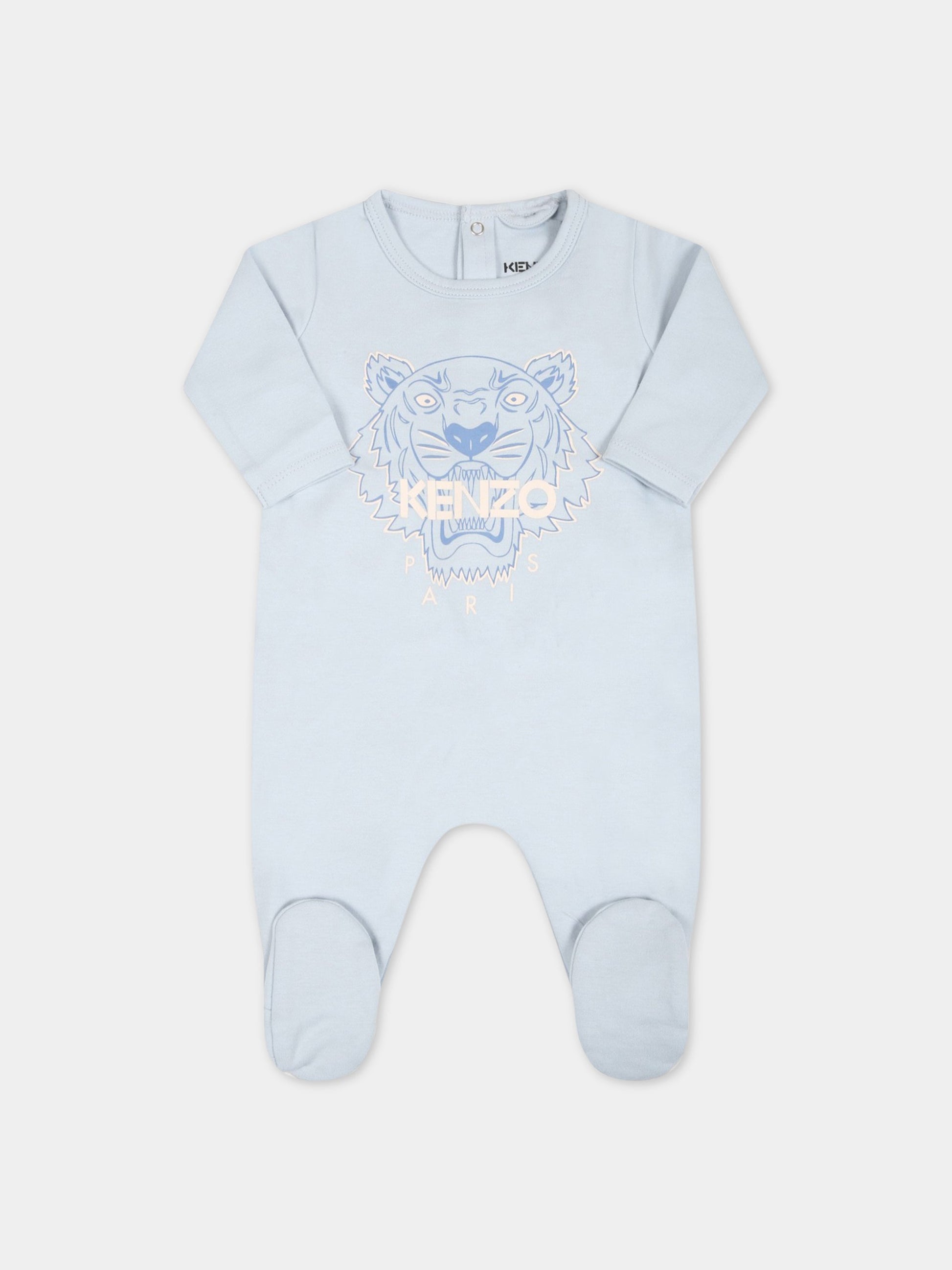 Tutina celeste per neonato con tigre,Kenzo Kids,K97008 777