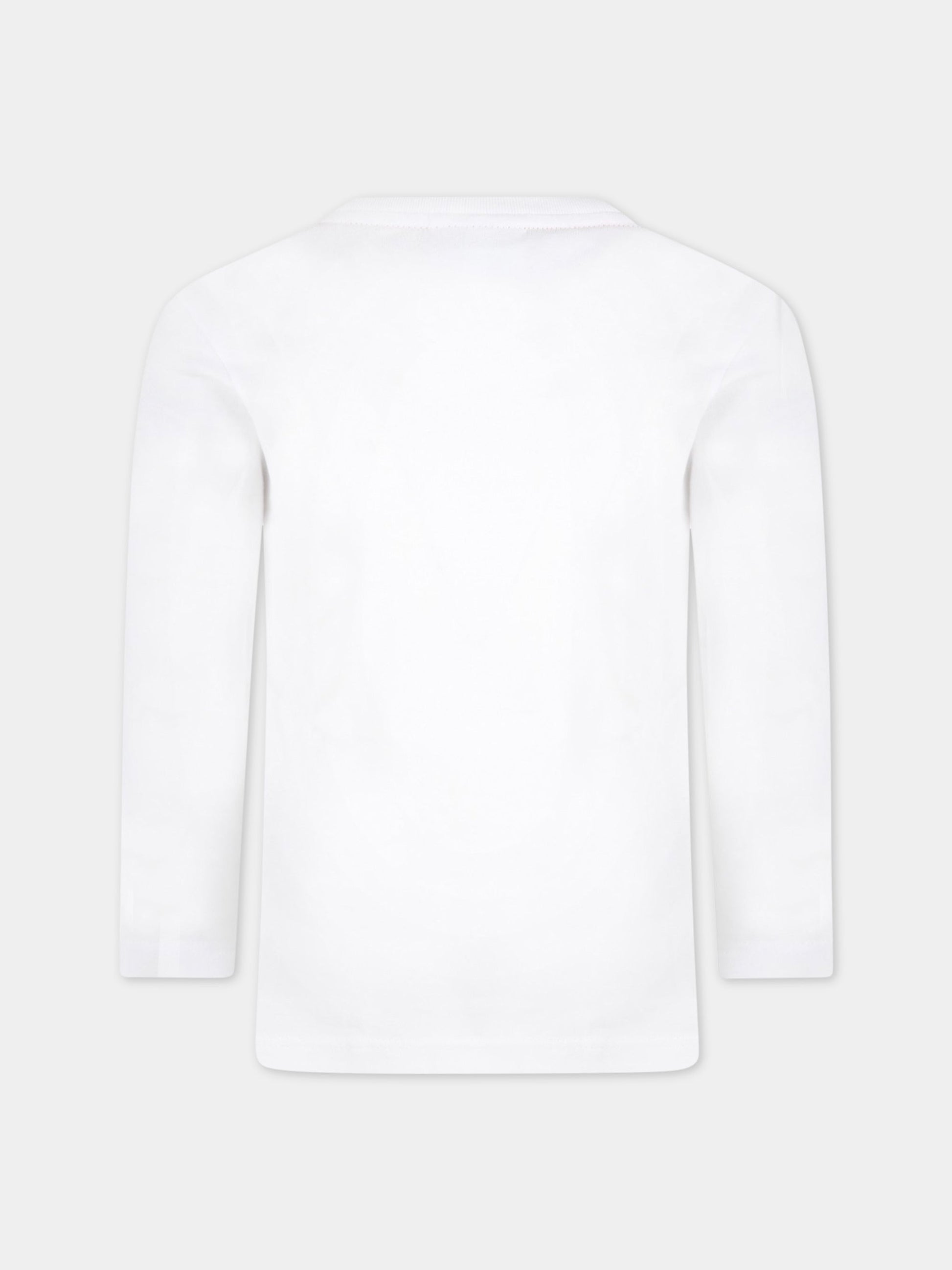 T-shirt bianca per bambino con iconico coccodrillo,Lacoste,ABTJ2093 001