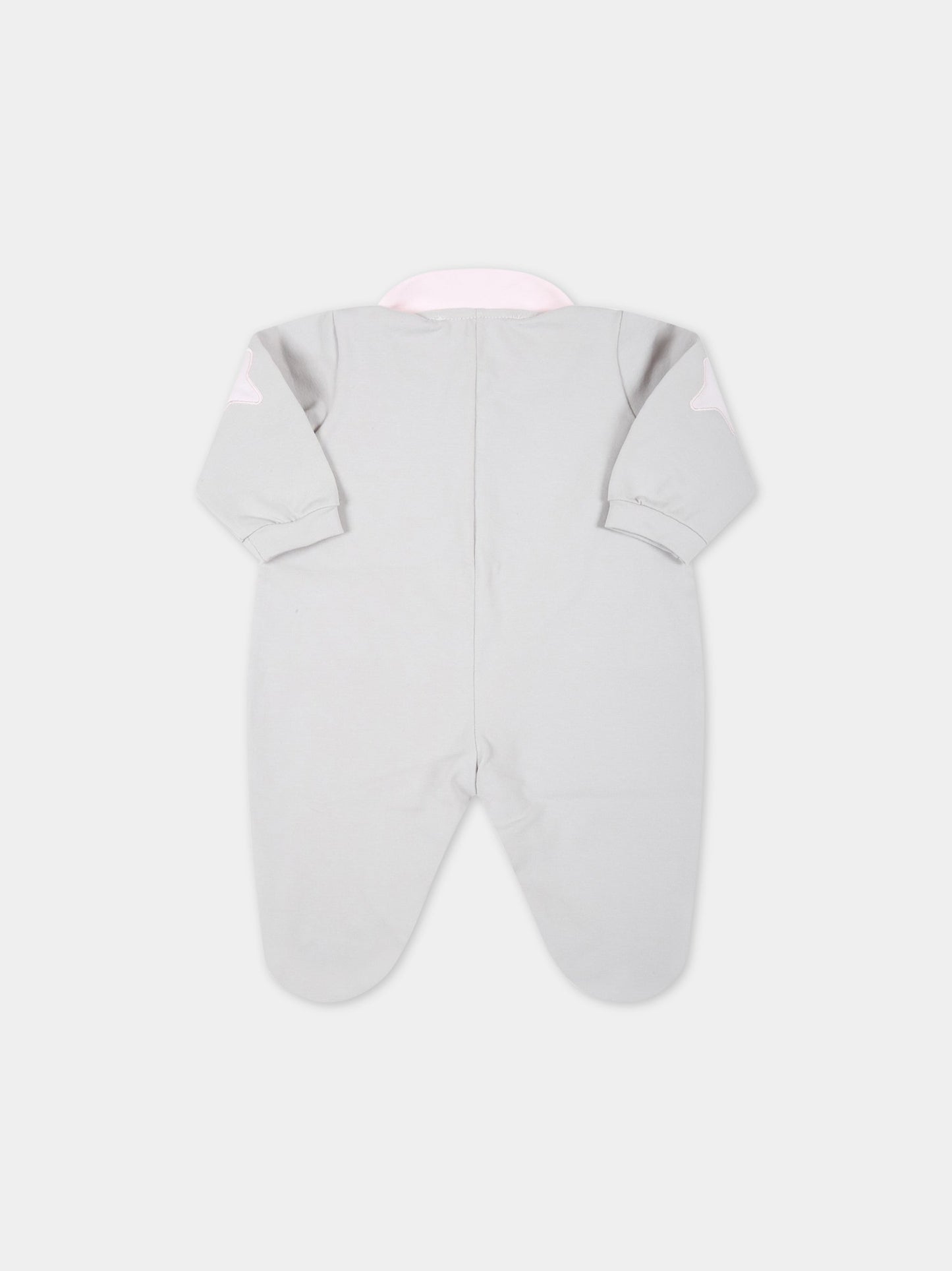 Tutina grigia per neonata con stelle,La Stupenderia,TBTT00K05 B03