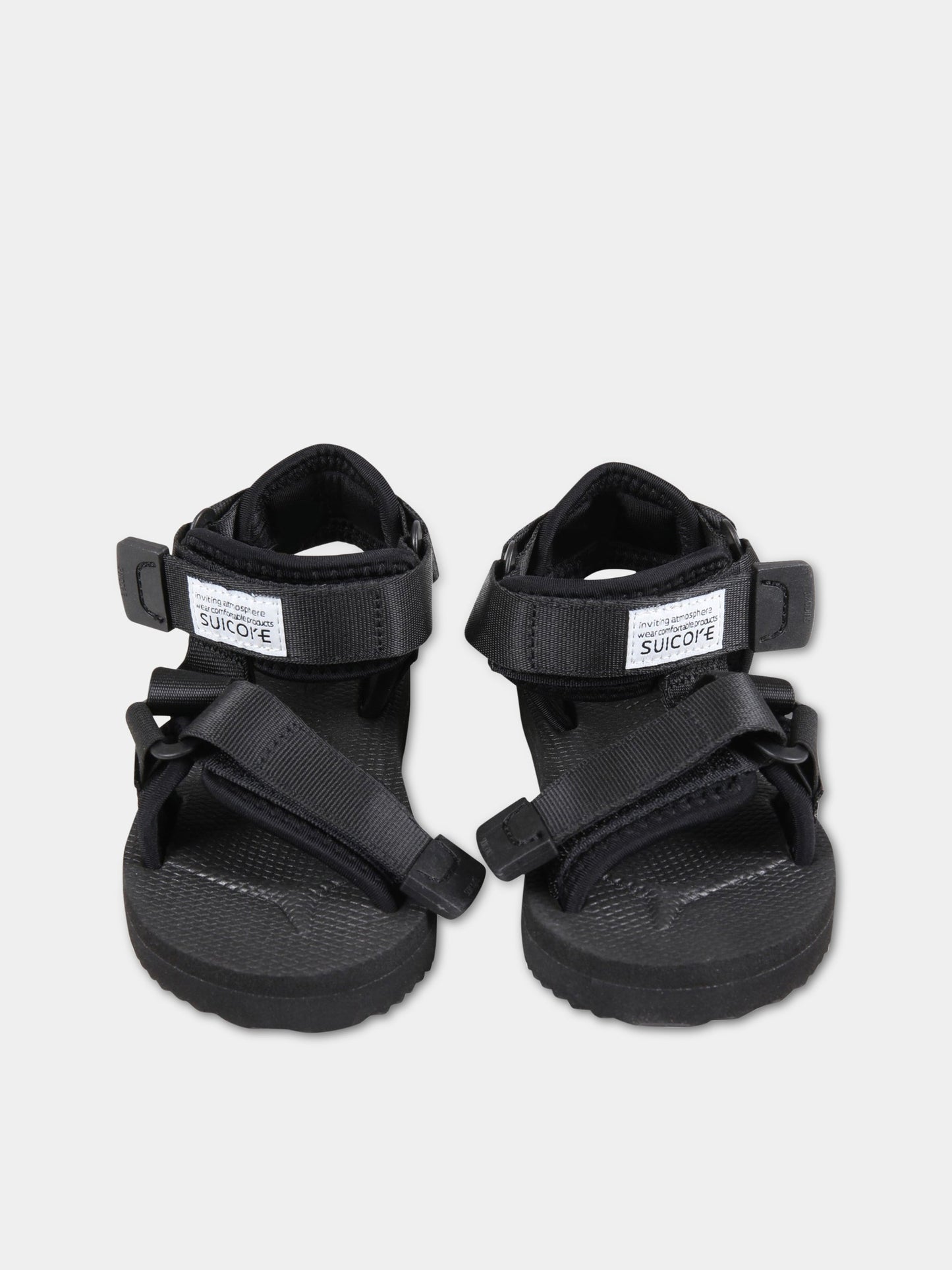 Sandali  Depa  neri per bambino con logo,Suicoke,OG-022-2KIDS_001