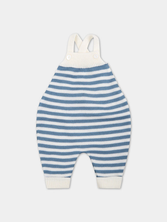 Salopette multicolor per neonato,Little Bear,3004 LATTE/OTTANIO