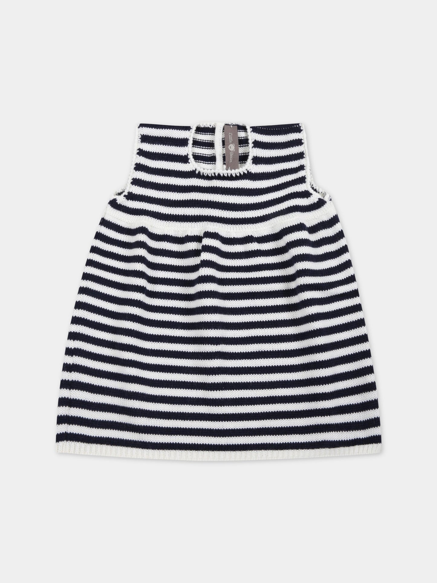 Vestito multicolor per neonata,Little Bear,3023 LATTE/BLU