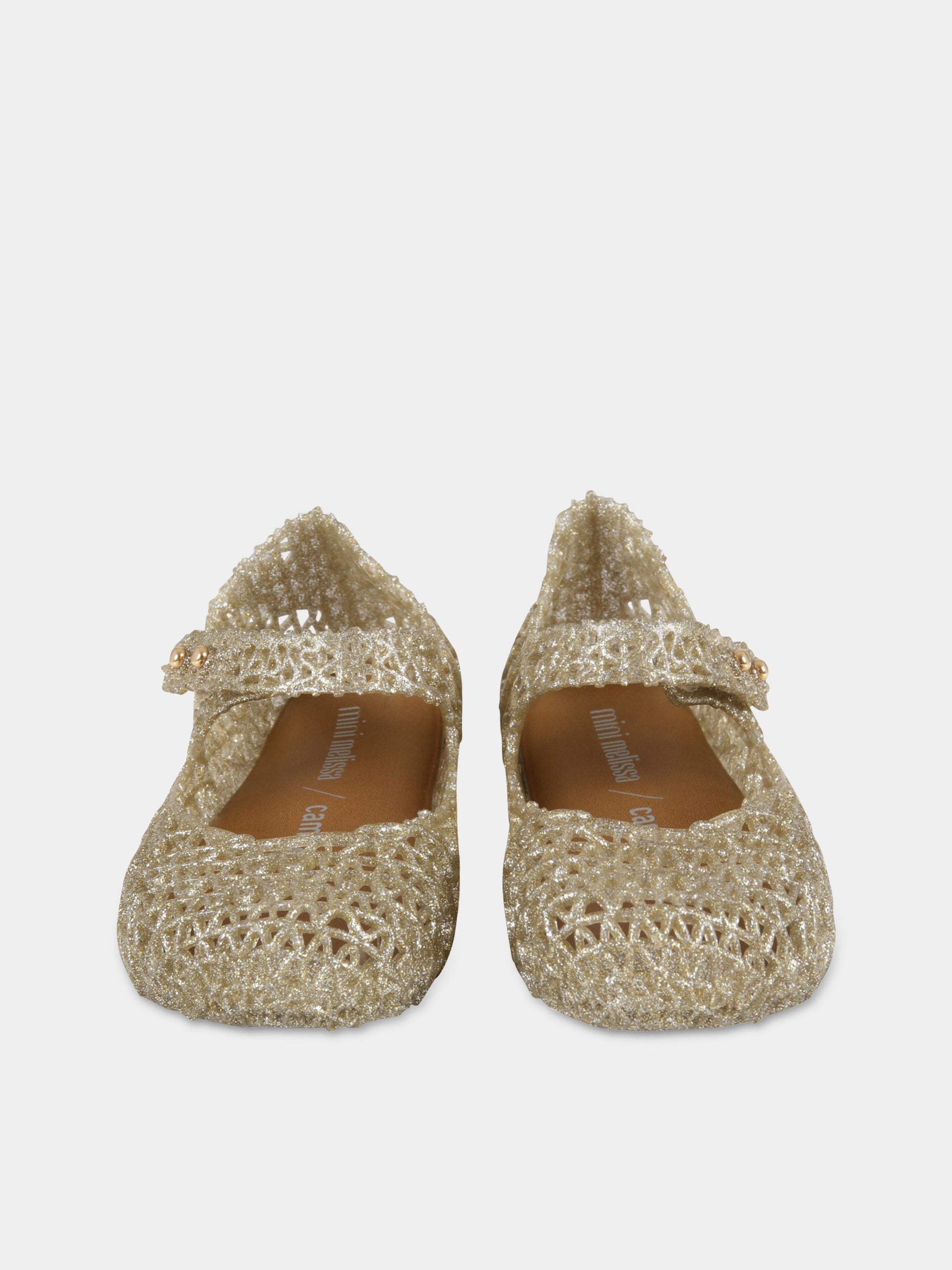 Ballerine dorate per bambina,Mini Melissa,32995-50712