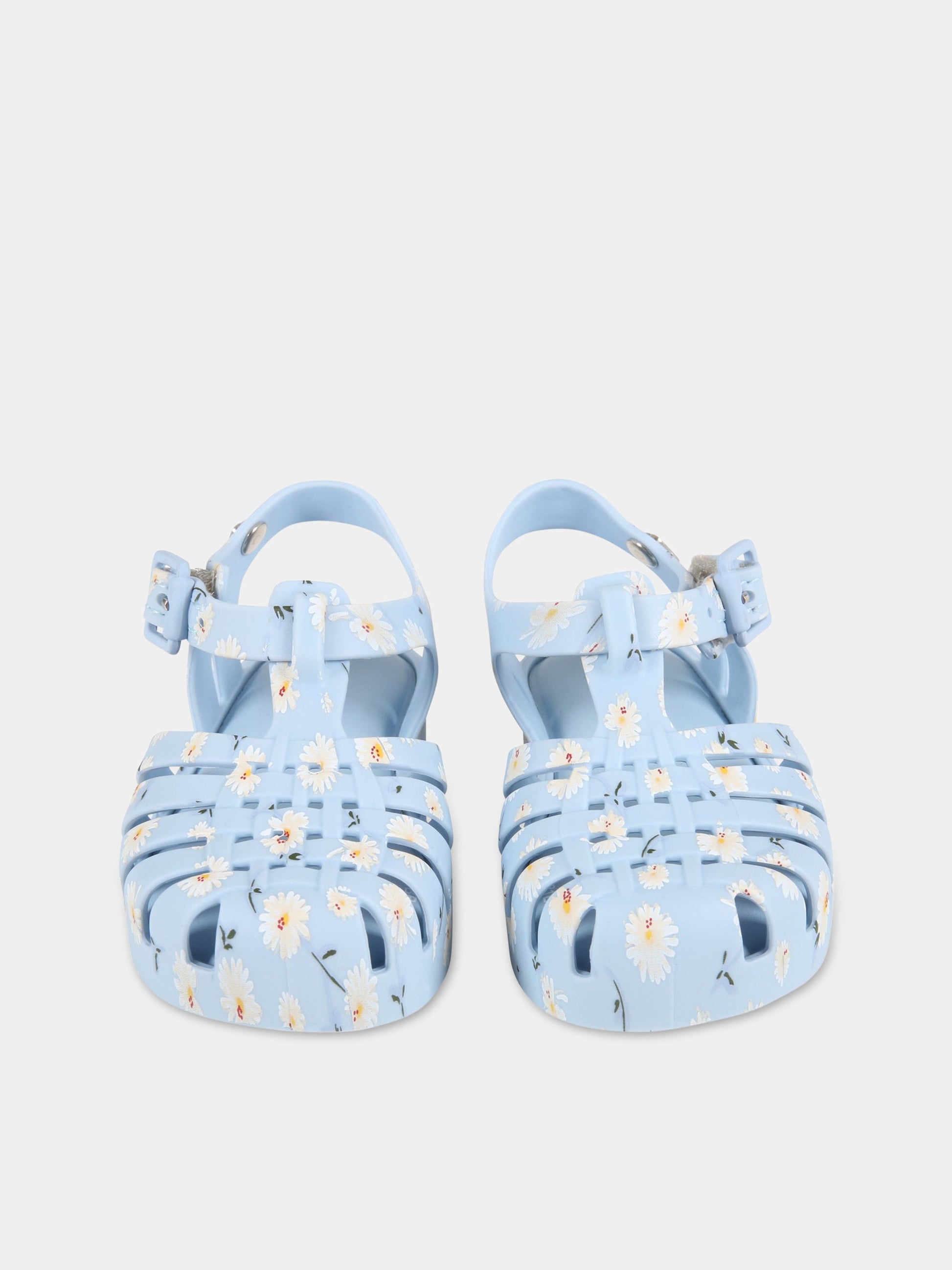 Sandali celesti per bambina con margherite,Mini Melissa,33320-52828