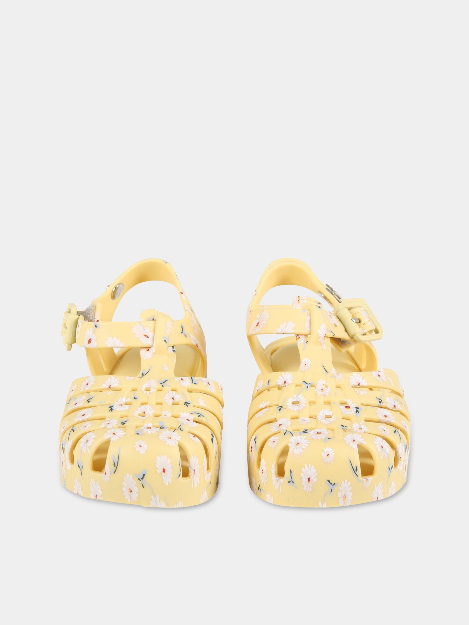 Sandali gialli per bambina con margherite,Mini Melissa,33320-53939