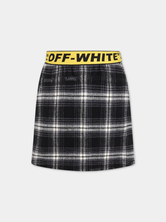 Gonna multicolor per bambina con loghi,Off White,OGCC003F21FAB002 1018