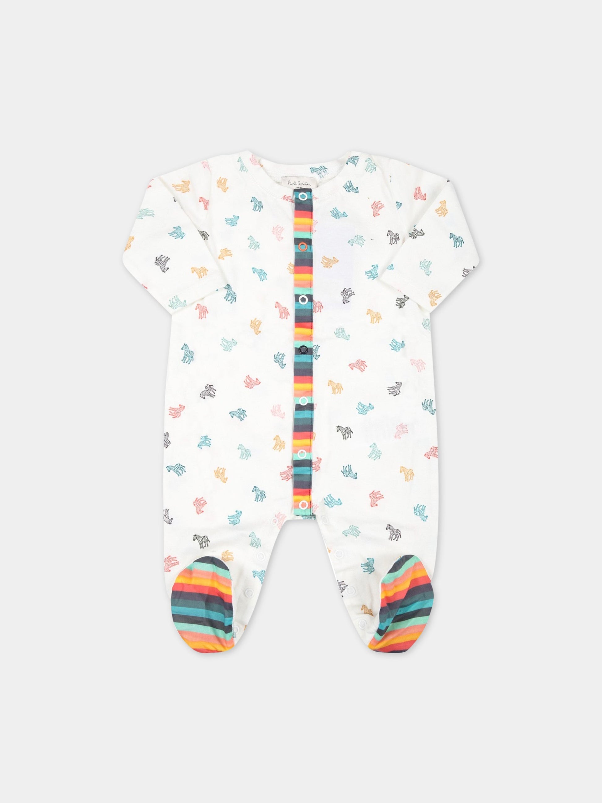 Set bianco per neonato con zebre,Paul Smith Junior,P00012 10P