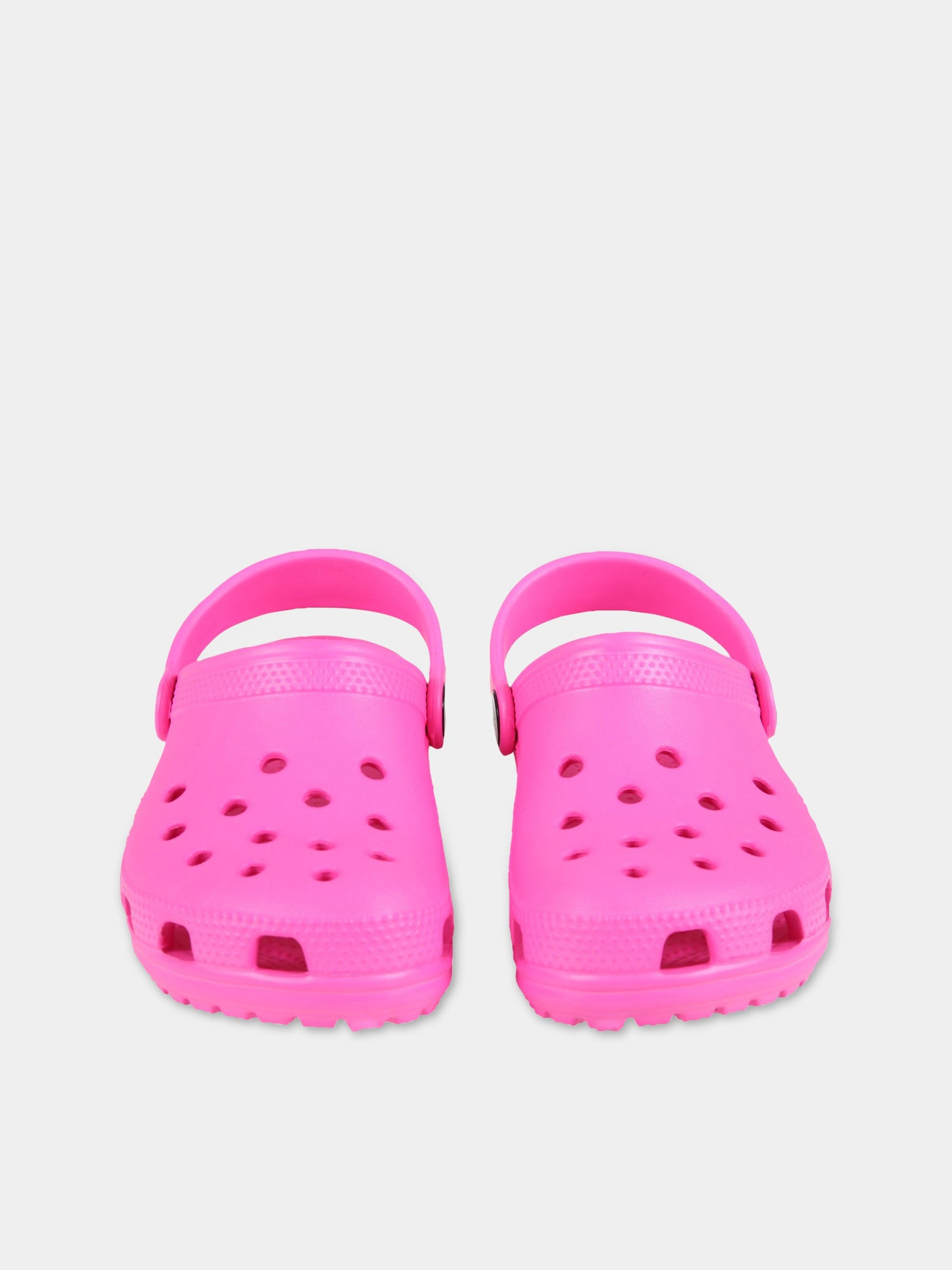 Sabot fucsia fluo per bambina con logo,Crocs,204536 ELPK