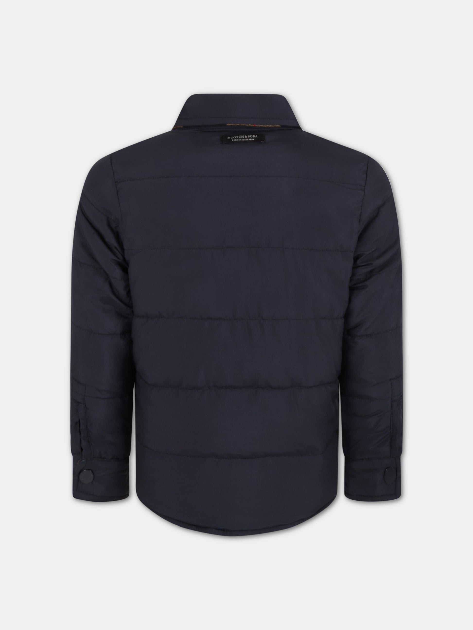 Giacca multicolor reversibile per bambino con patch logato,Scotch&soda,164193 0603