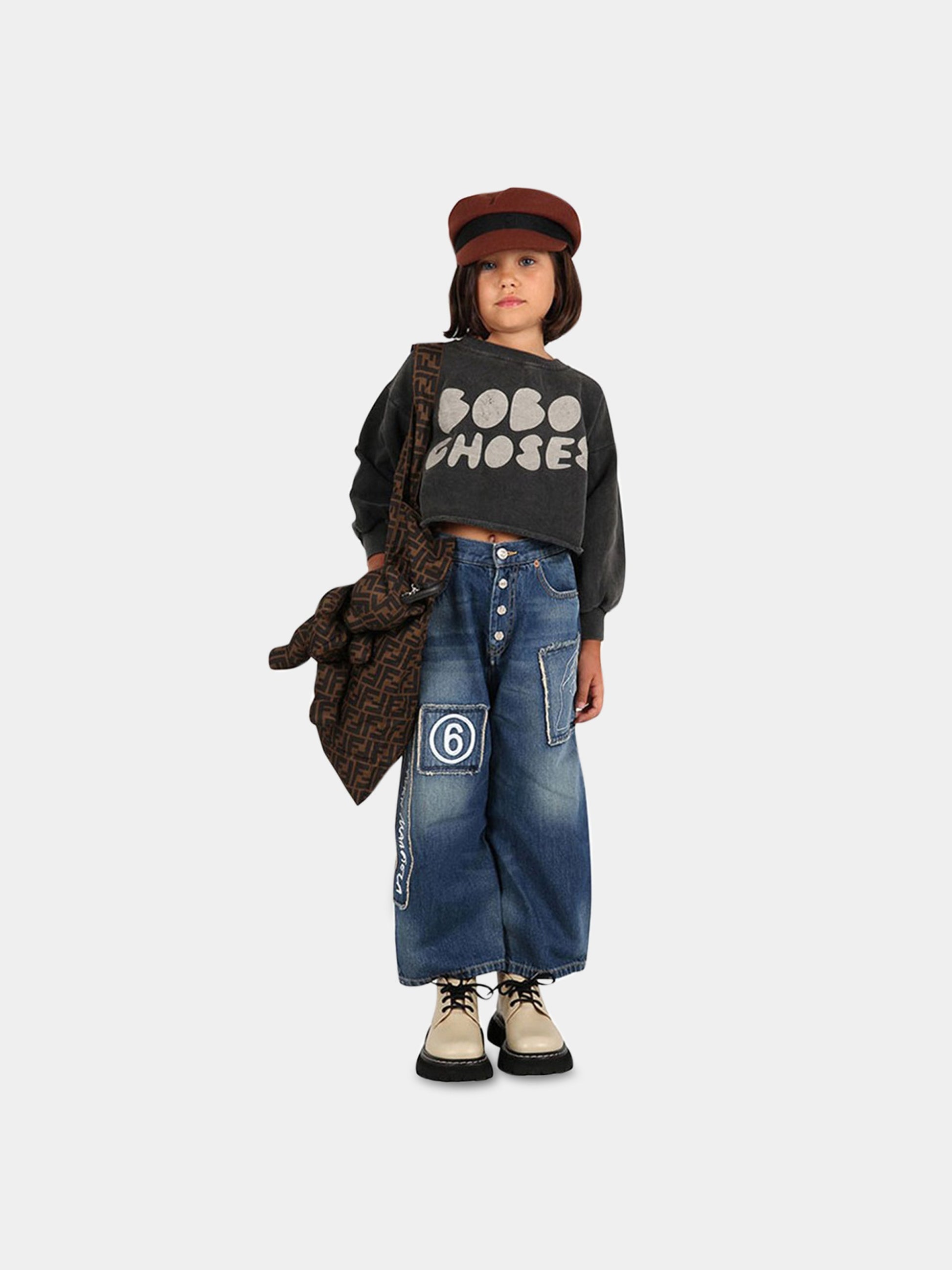 Cappello marrone per bambina con logo,Scotch&soda,163092 0477