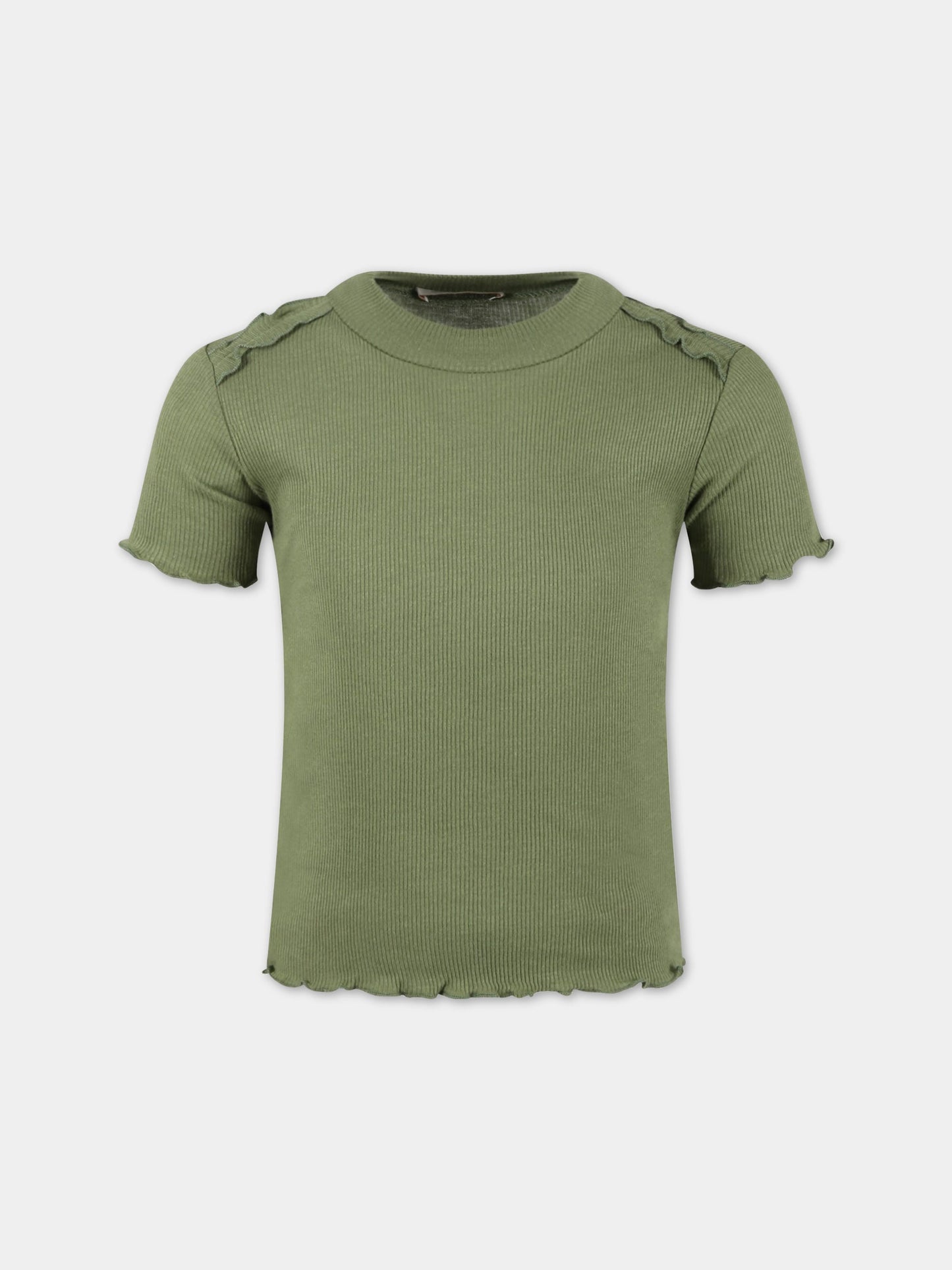 T-shirt verde per bambina,Scotch&soda,162595 0115