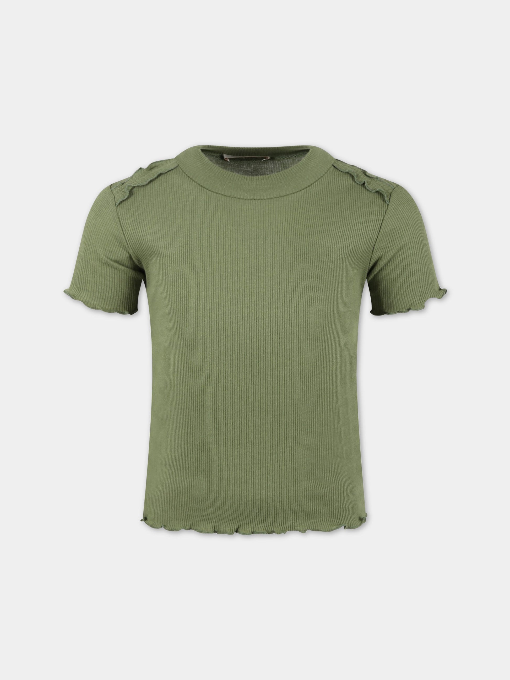 T-shirt verde per bambina,Scotch&soda,162595 0115