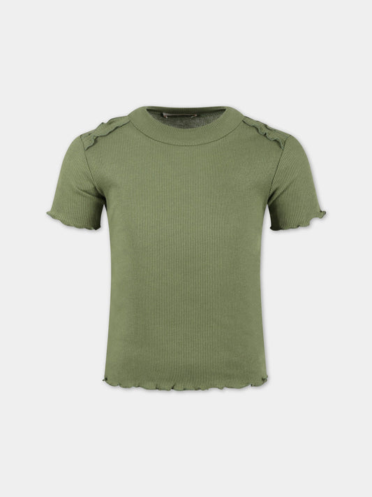 T-shirt verde per bambina,Scotch&soda,162595 0115