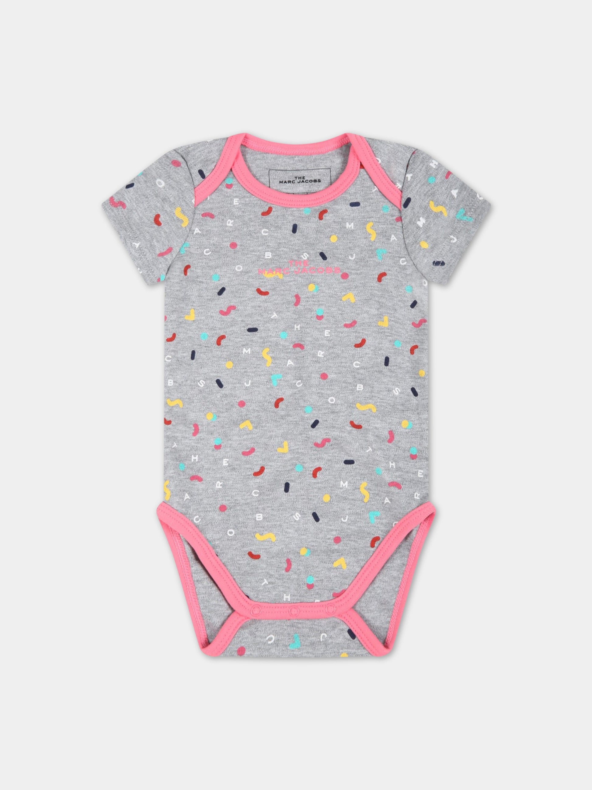 Set multicolor per neonata con logo,Little Marc Jacobs,W98134 GRIGIO