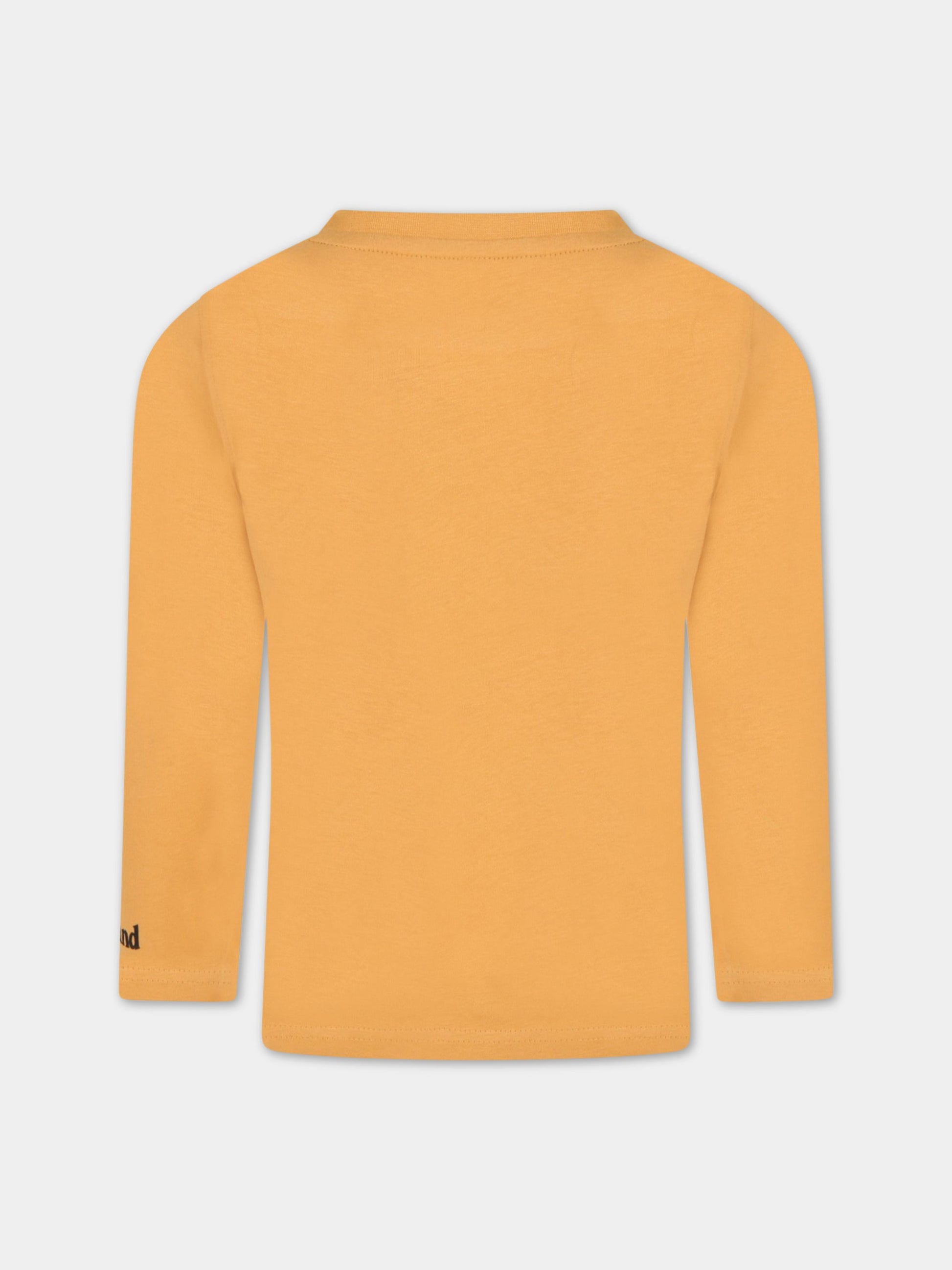 T-shirt arancione per bambino con iconica scarpa,Timberland,T25S75 589