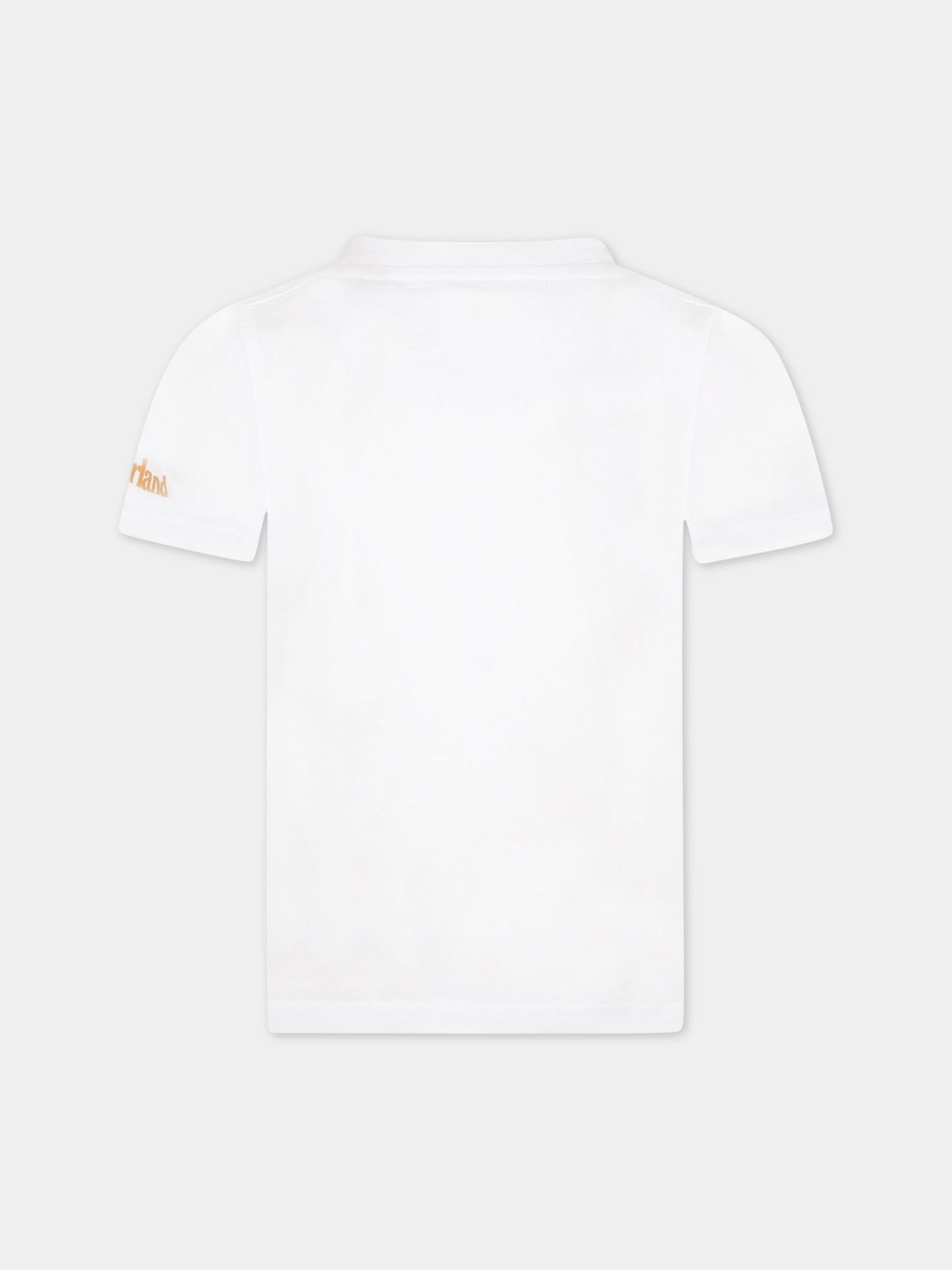 T-shirt bianca per bambino con scarpa,Timberland,T25S74 10B