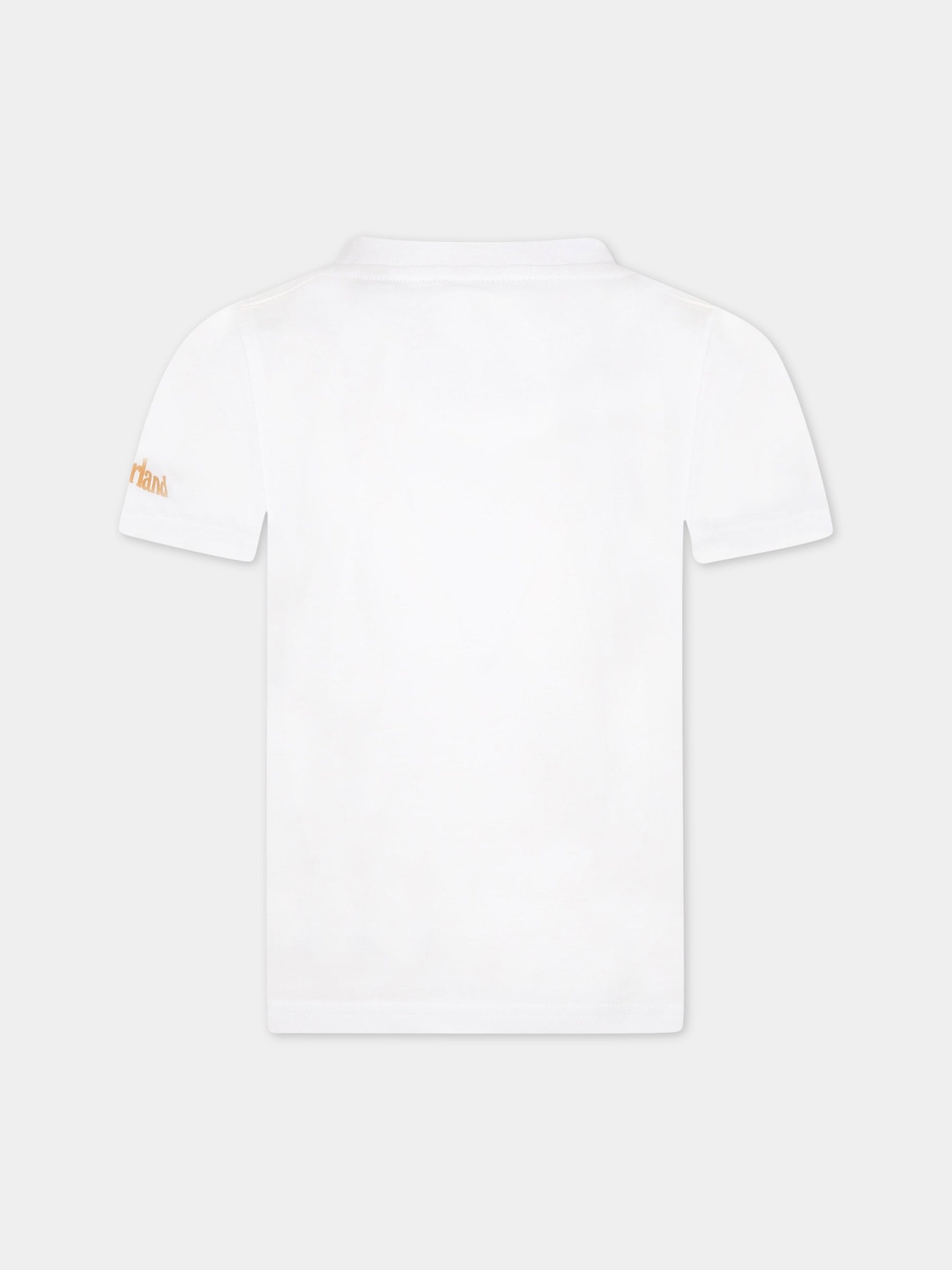 T-shirt bianca per bambino con scarpa,Timberland,T25S74 10B