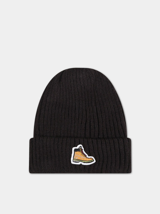 Cappello nero per bambino con scarpa,Timberland,T21356 09B