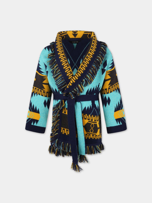 Cardigan multicolor per bambini,Alanui,LGHB002S22KNI0014385