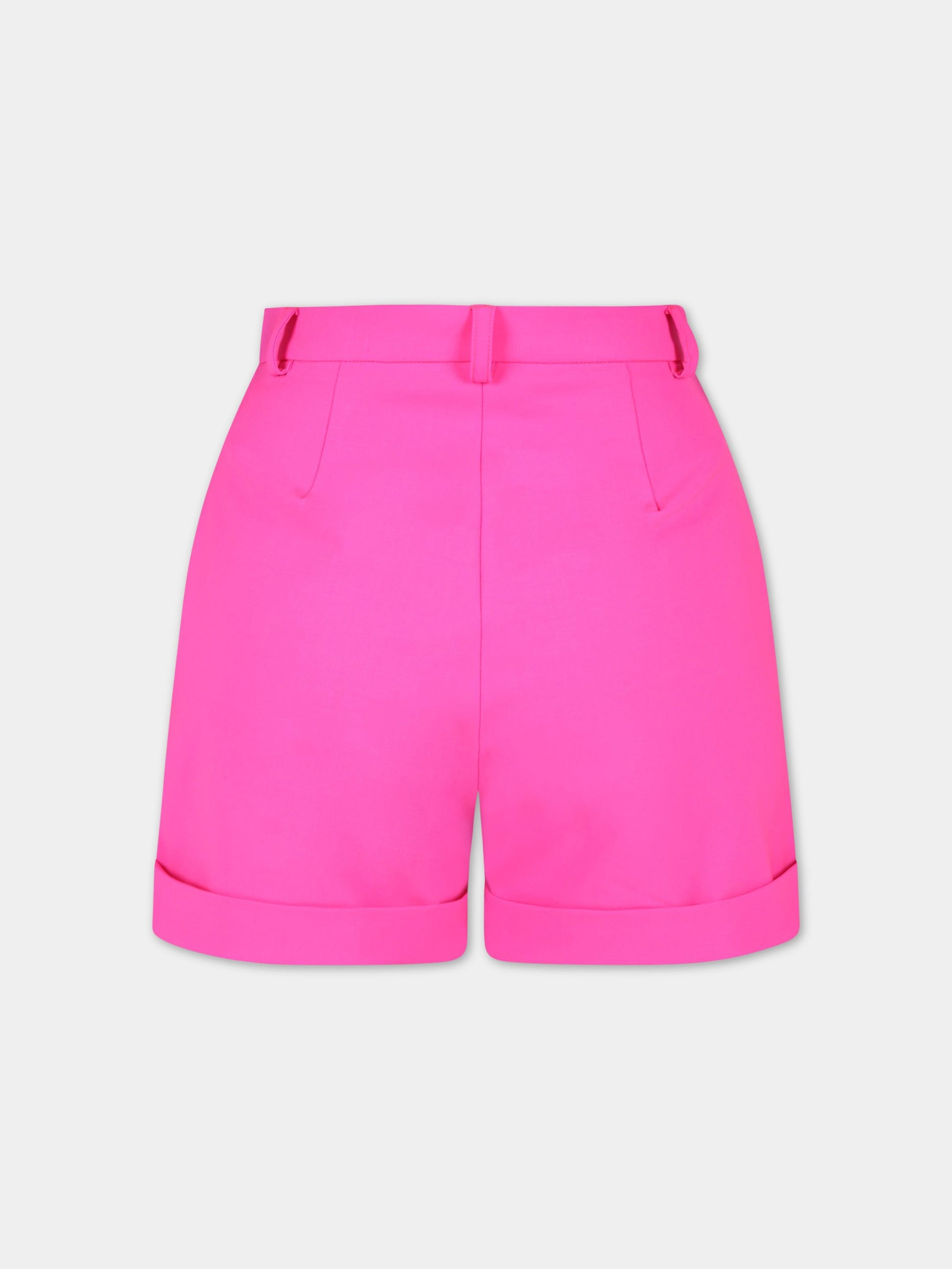 Short fucsia per bambina,Balmain Kids,6Q6089 I0023 514