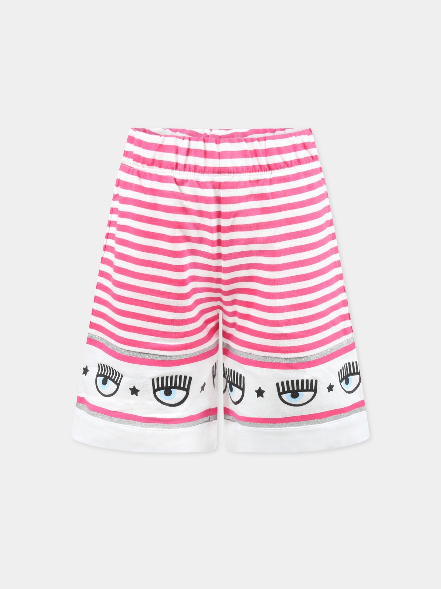 Short multicolor per bambina con iconici occhi,Chiara Ferragni Collection,599410 9043 9942