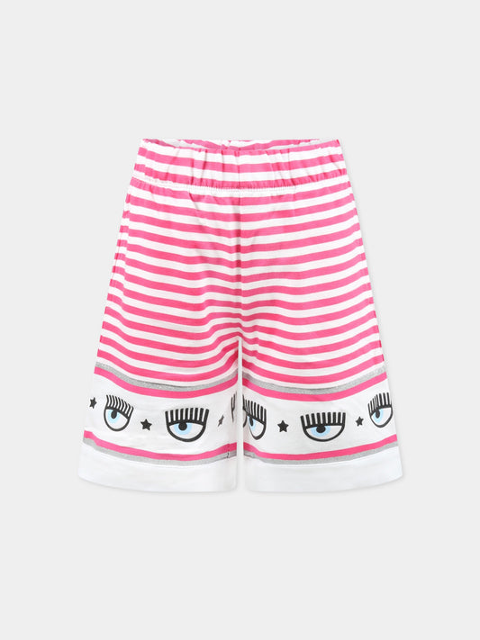 Short multicolor per bambina con iconici occhi,Chiara Ferragni Collection,599410 9043 9942