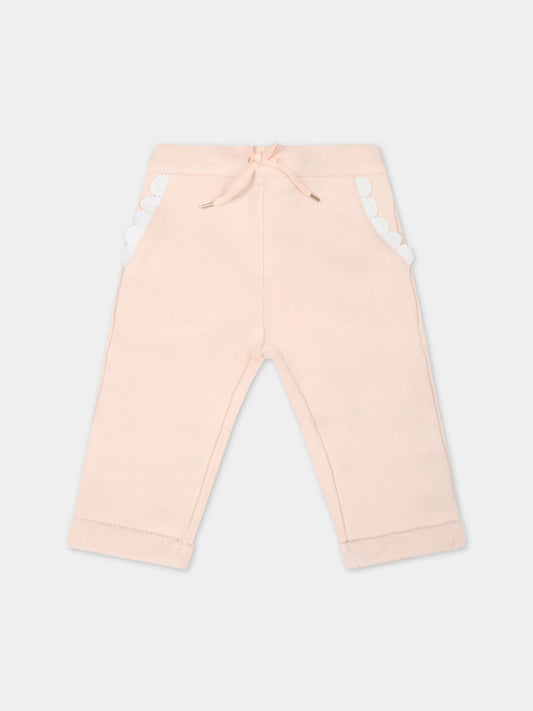 Pantalone rosa per neonata,Chloé Kids,C04308 45F