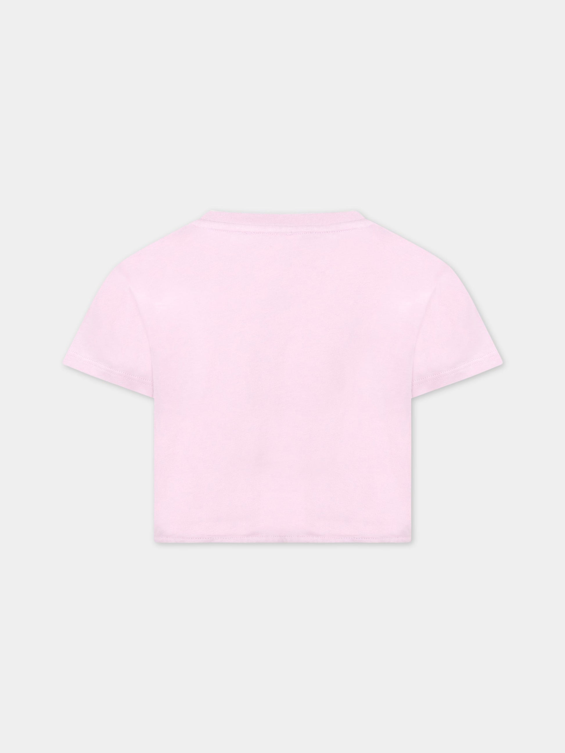 T-shirt lilla per bambina con logo,Chloé Kids,C15D42 924