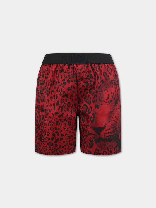 Boxer Mare rosso per bambino++,Dolce & Gabbana Kids,L4J831 G7BQX HRTYN